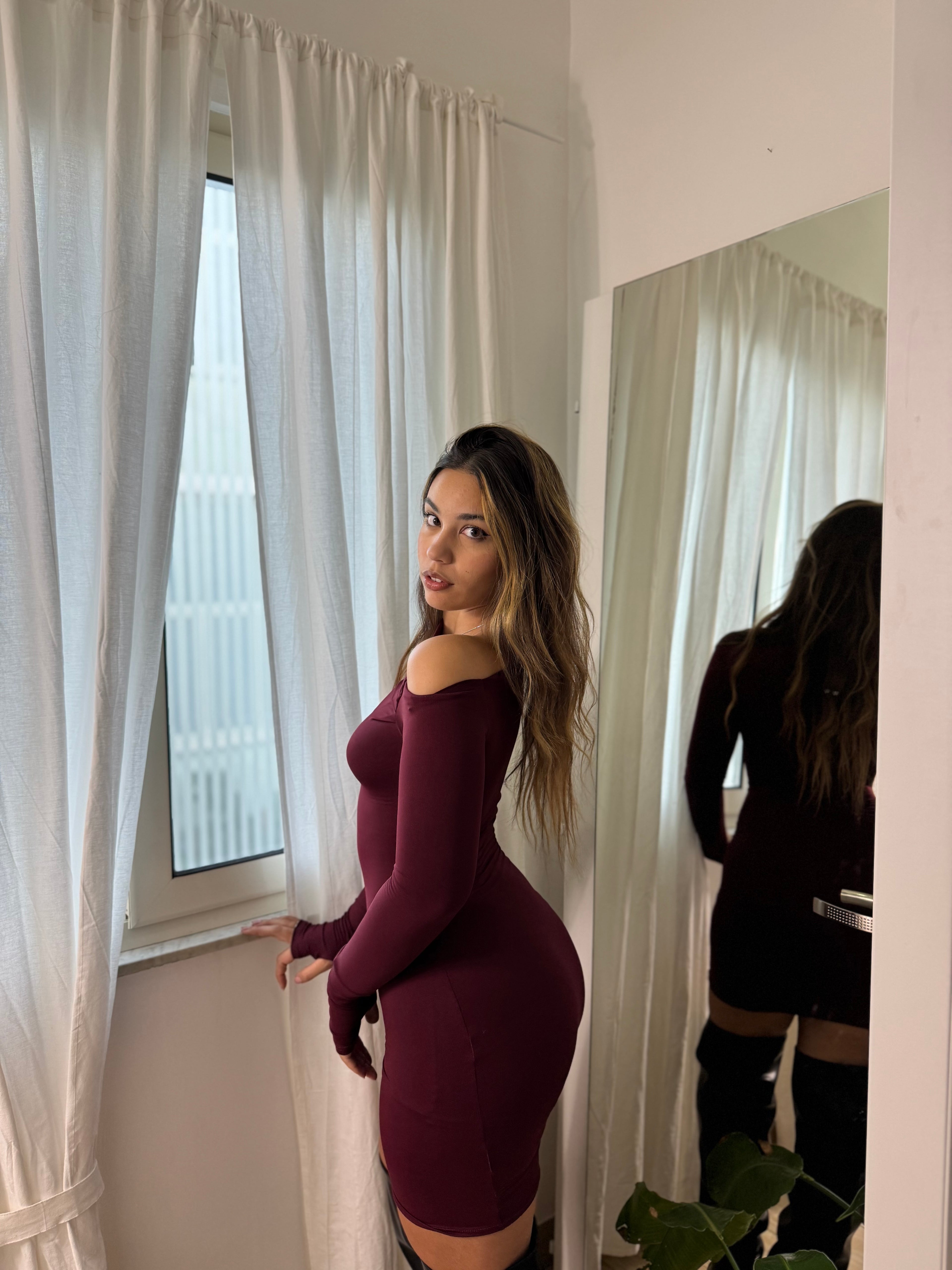 Vestito Kim bordeaux - Wonderstyle