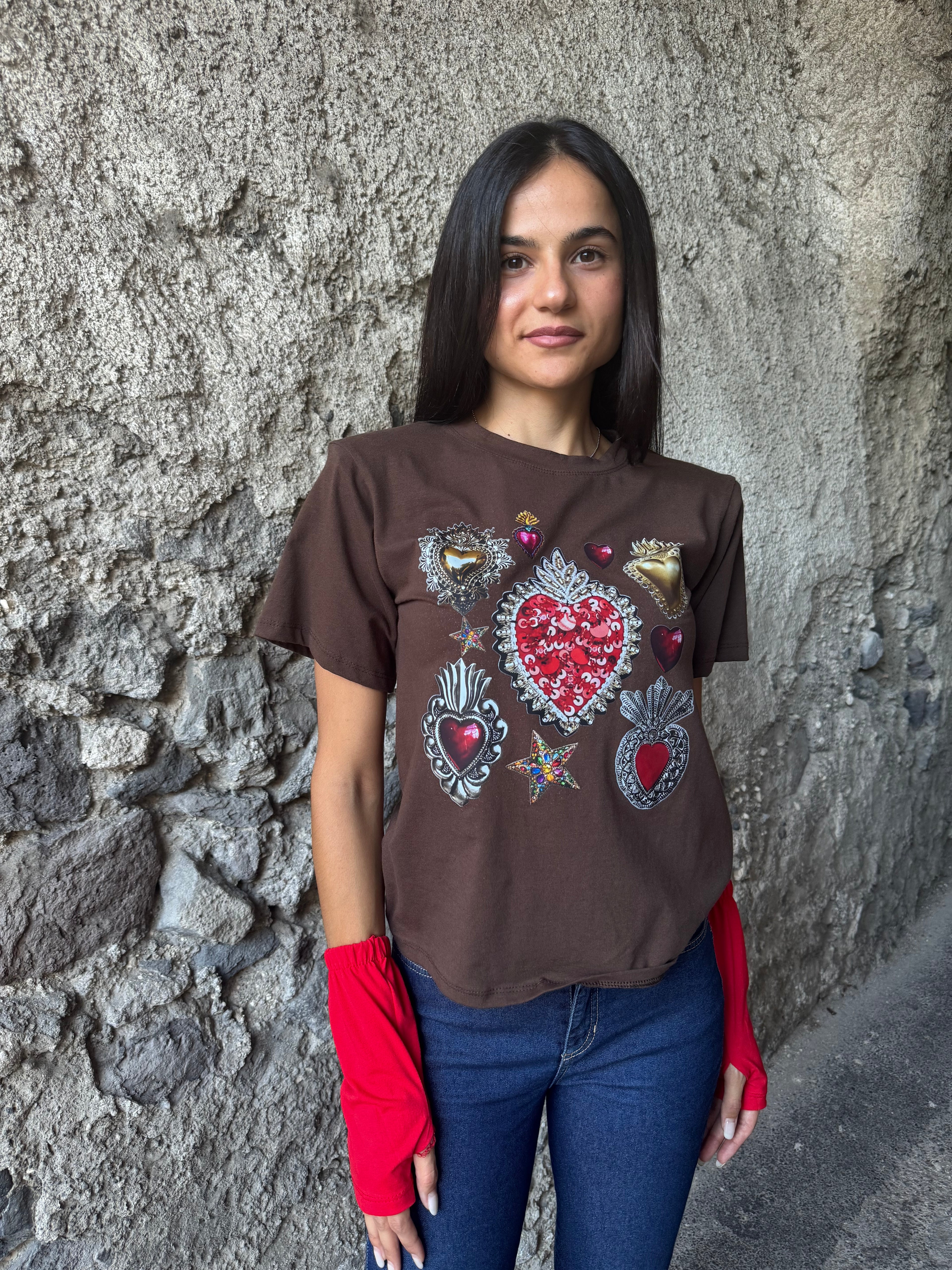 T-shirt cuore sacro