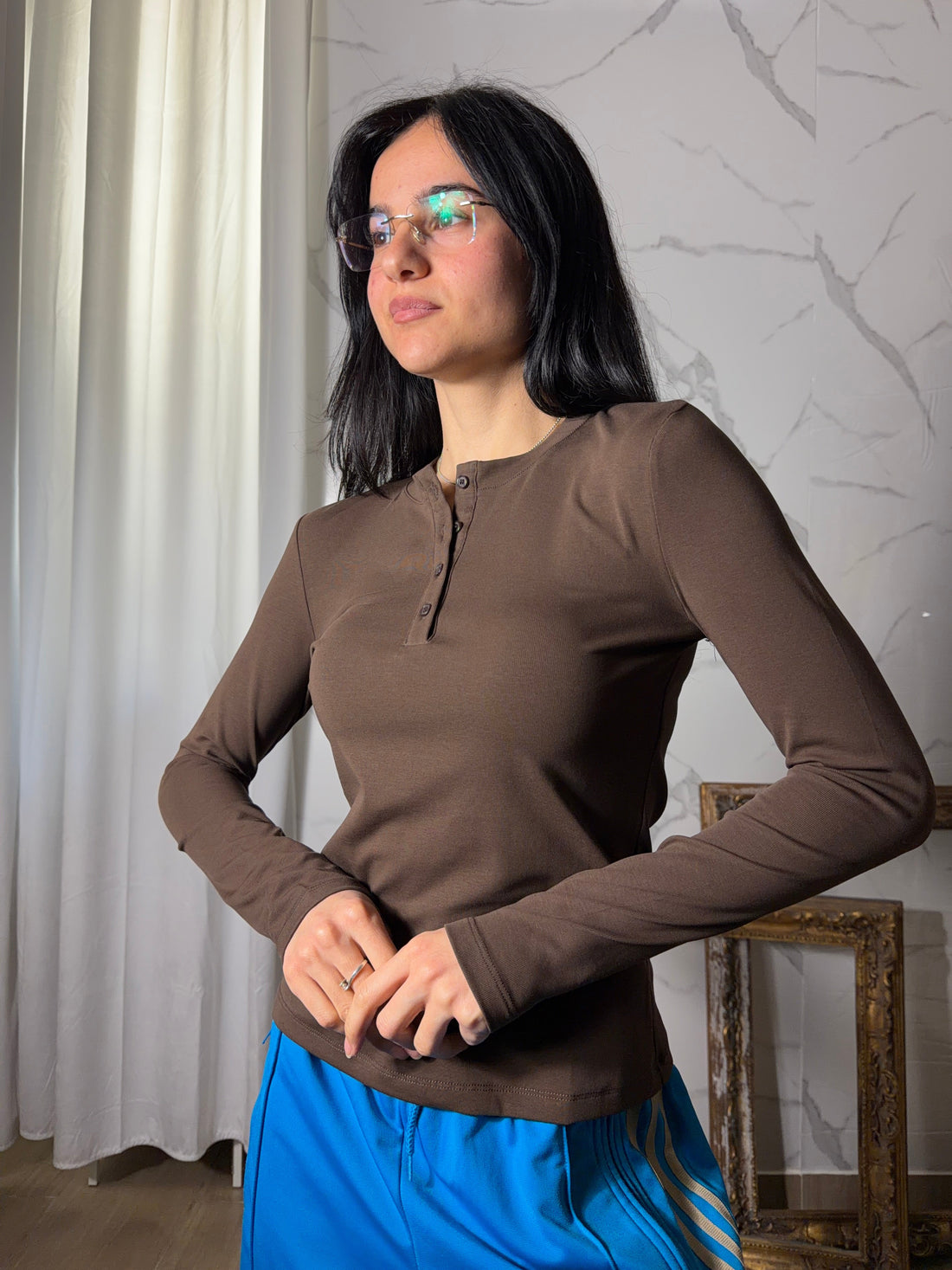 Maglia lumina marrone