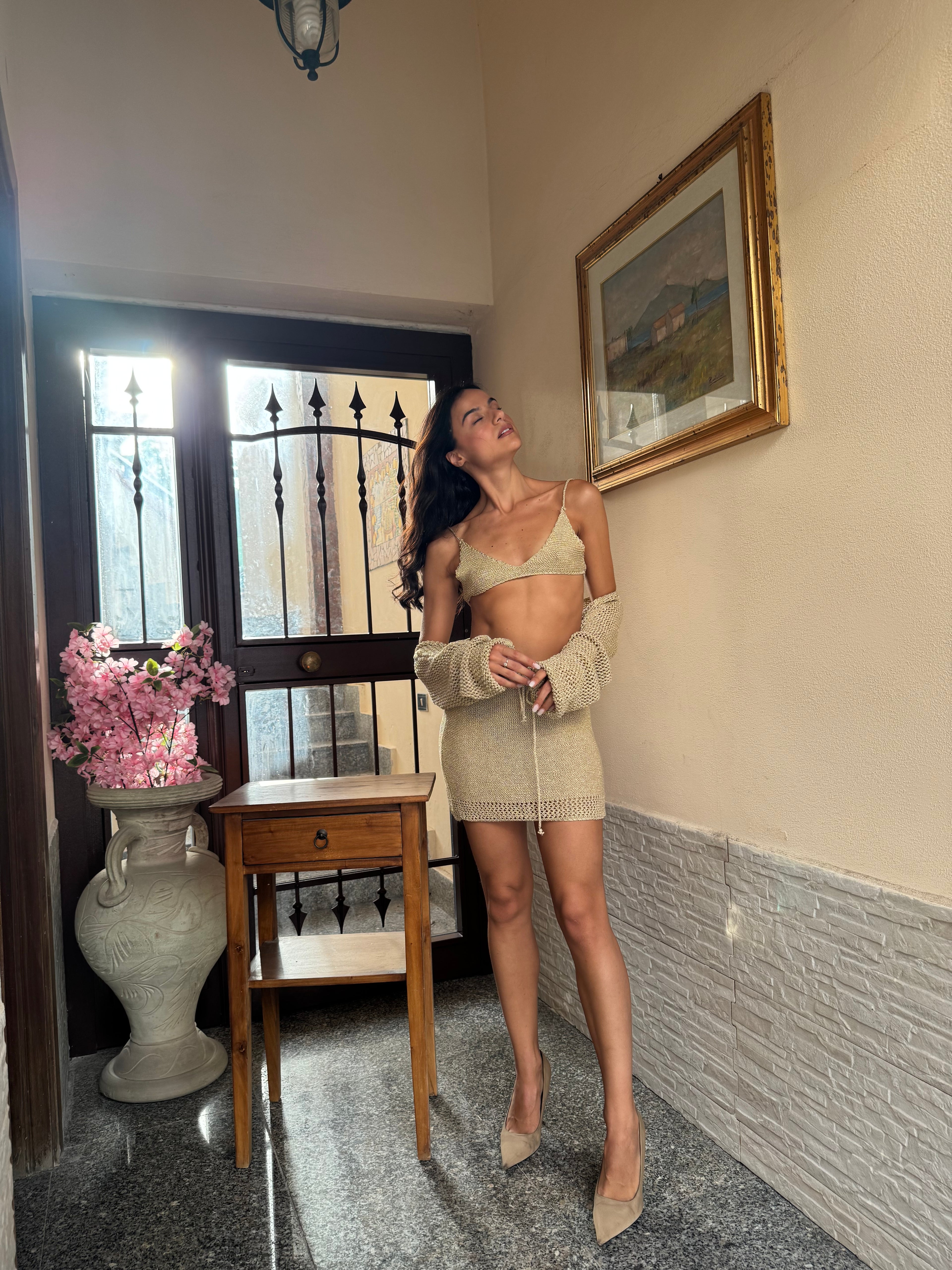 Coordinato lurex oro