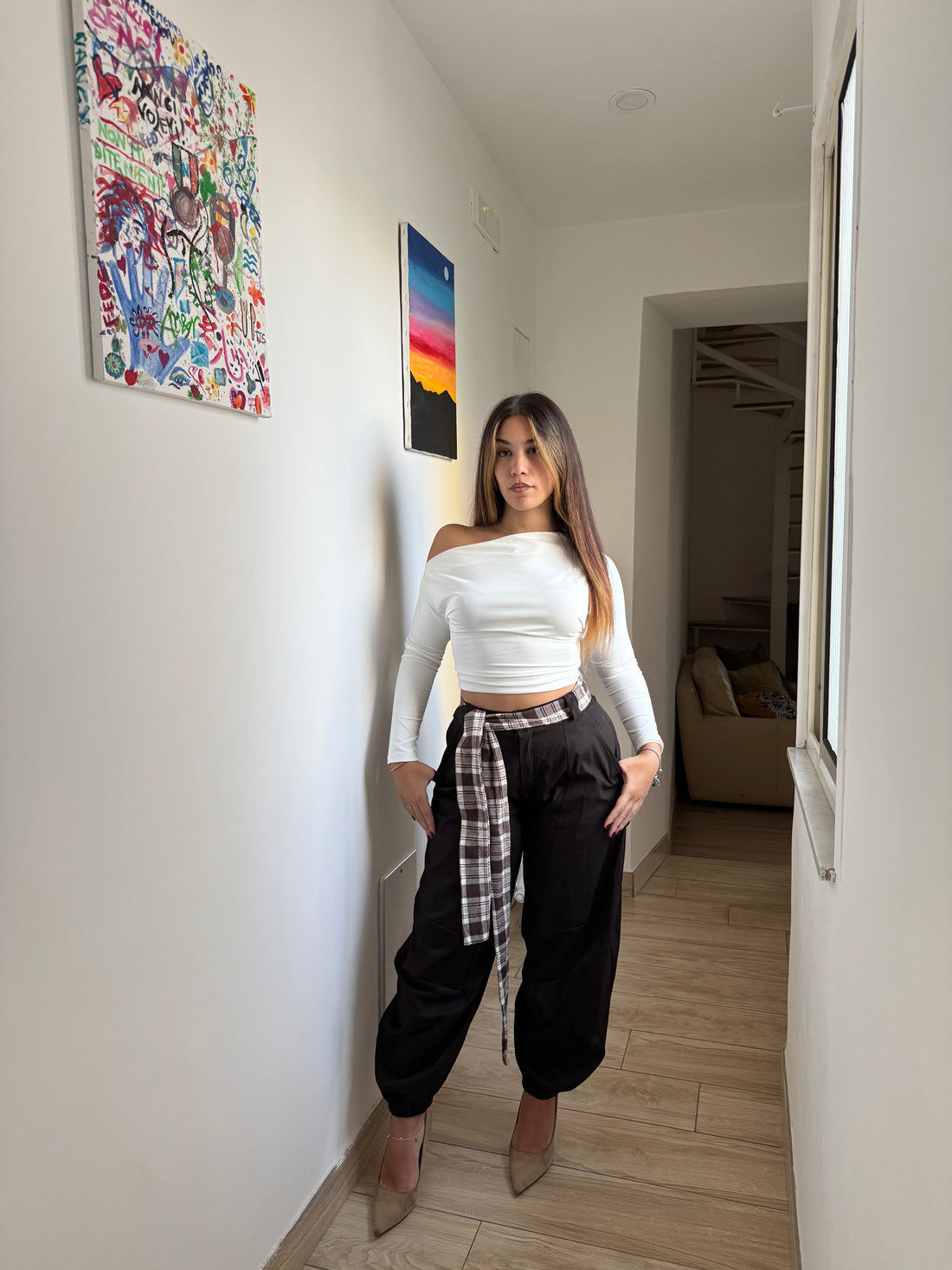 Pantalone swiss bruciato