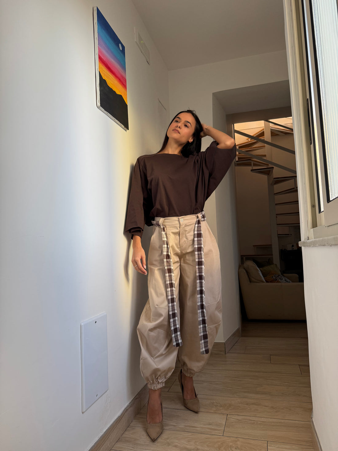 T-shirt NewYork Marrone