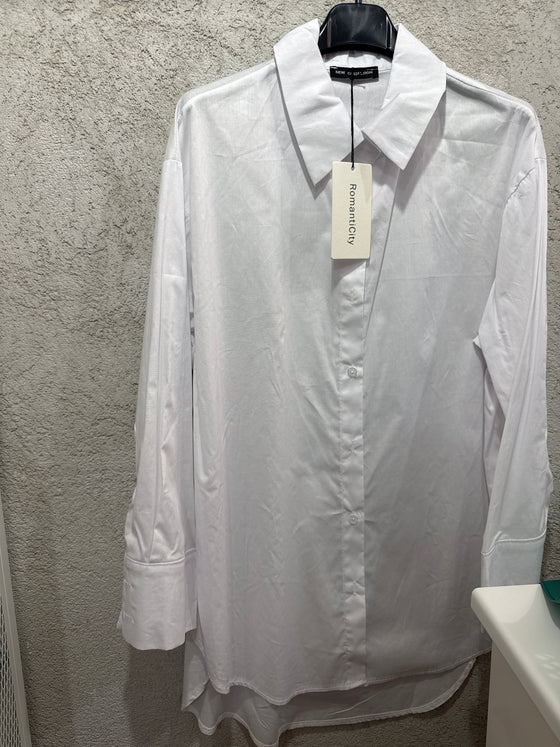 T-shirt camicia lace bianca - Wonderstyle