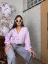 Cardigan crop pink - Wonderstyle