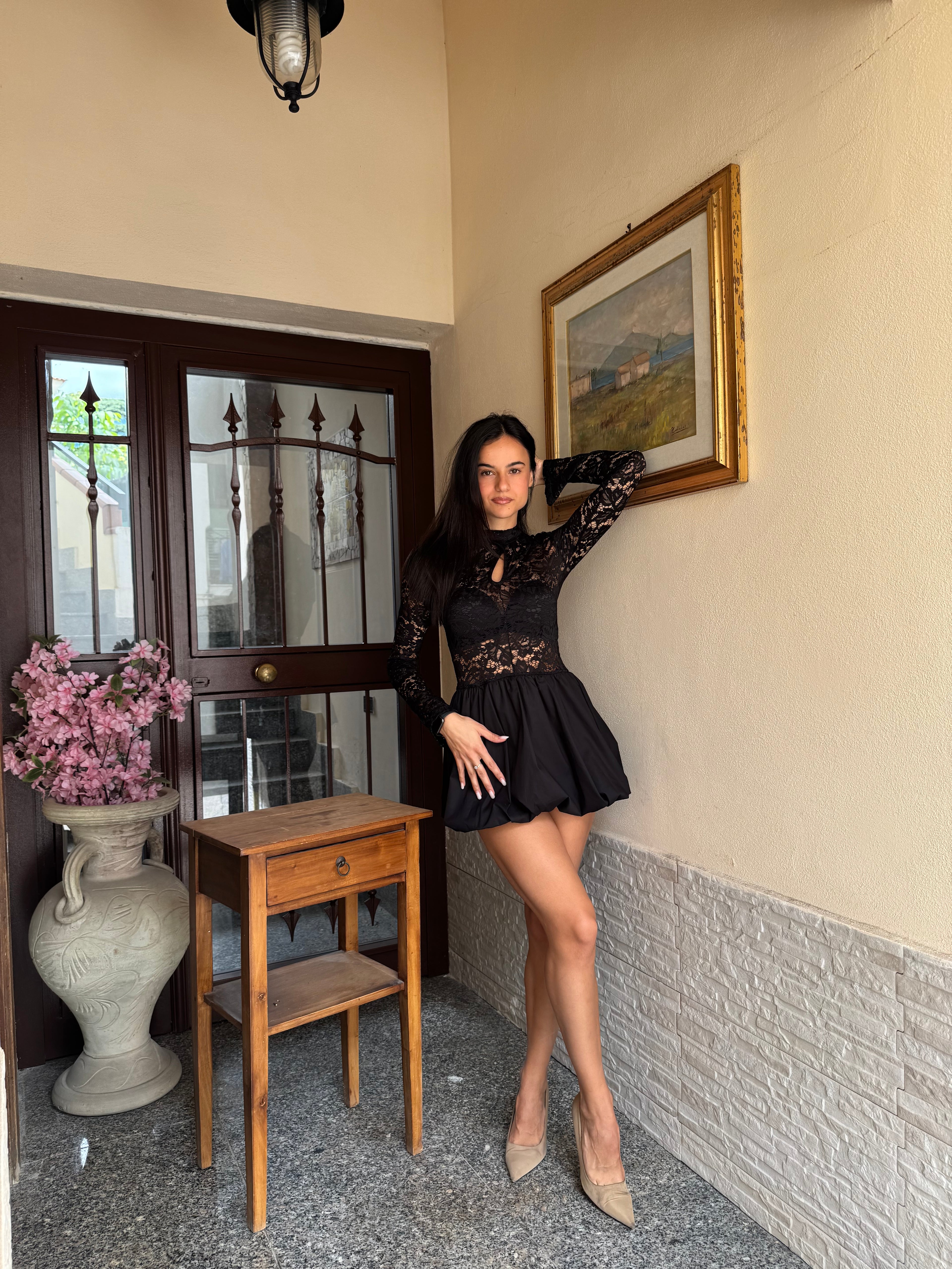 Vestito lace nero