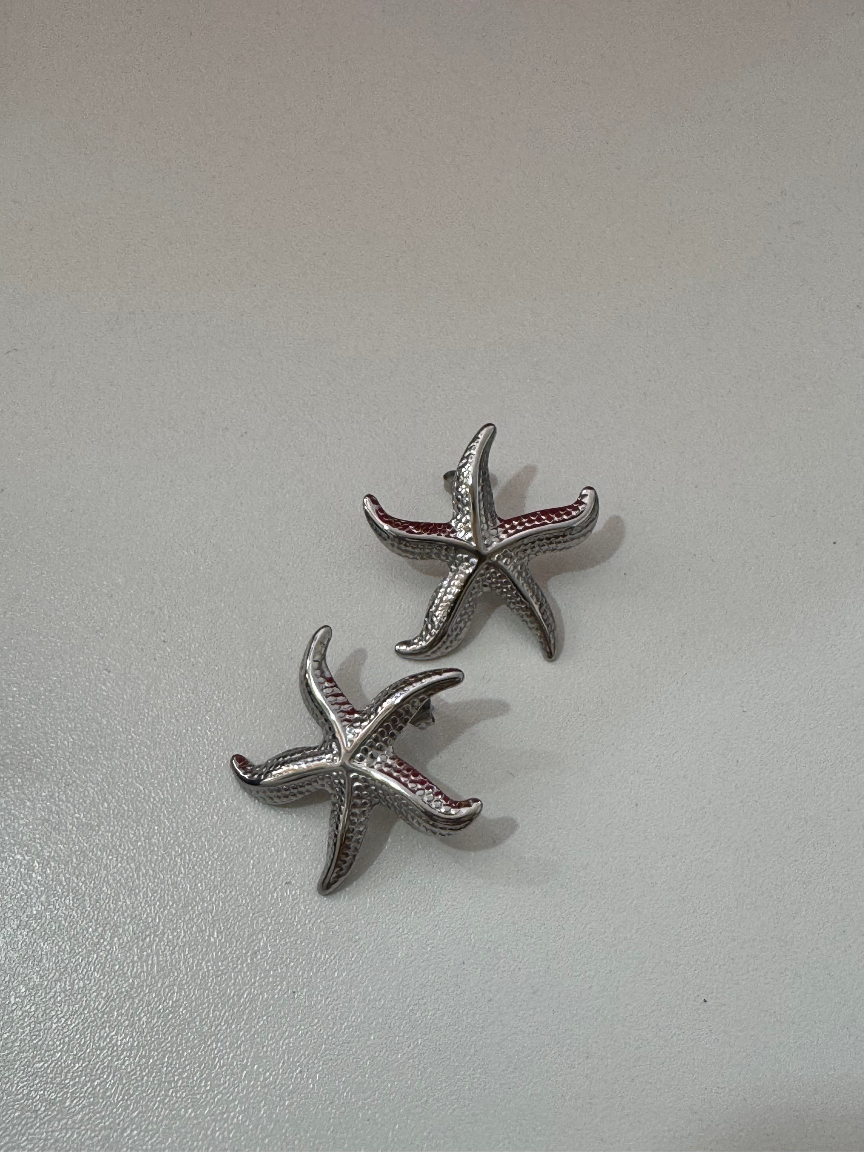 Orecchini stella marina argento