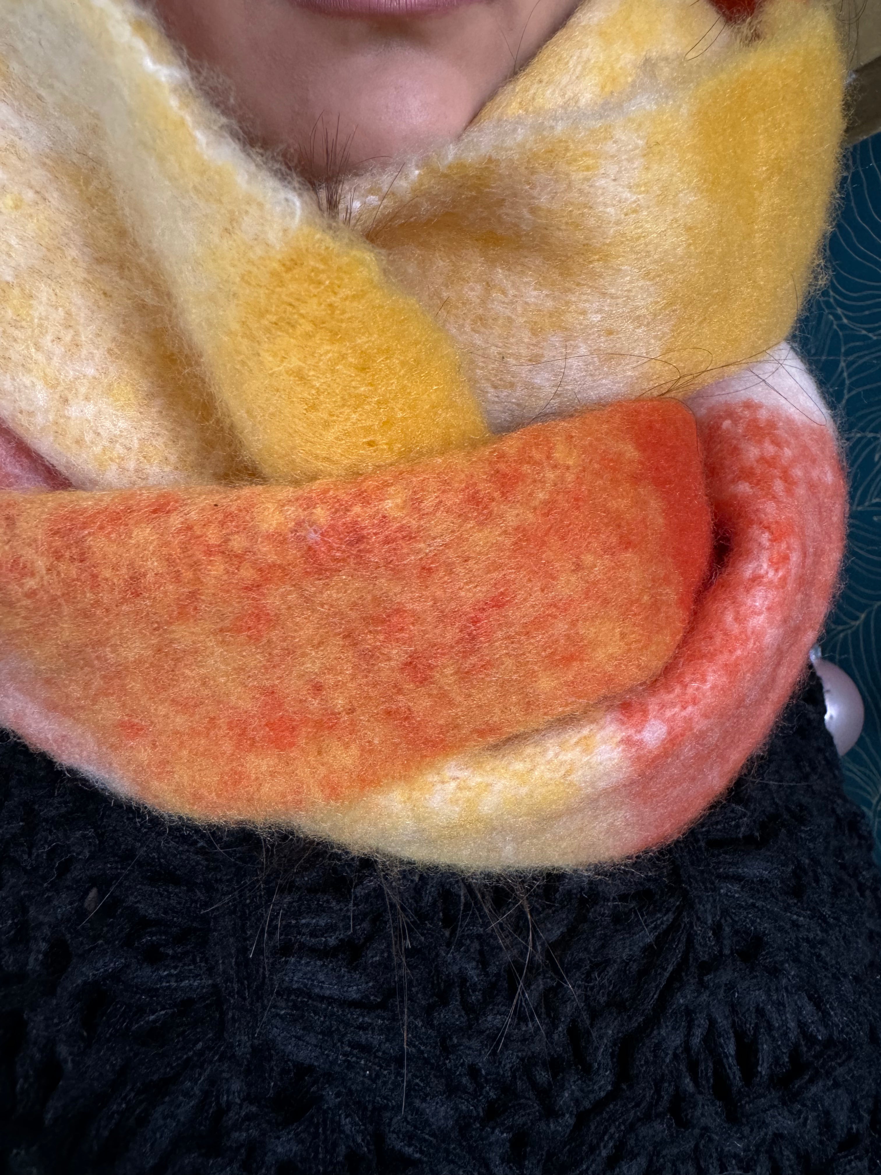 Sciarpona collo arancione - Wonderstyle