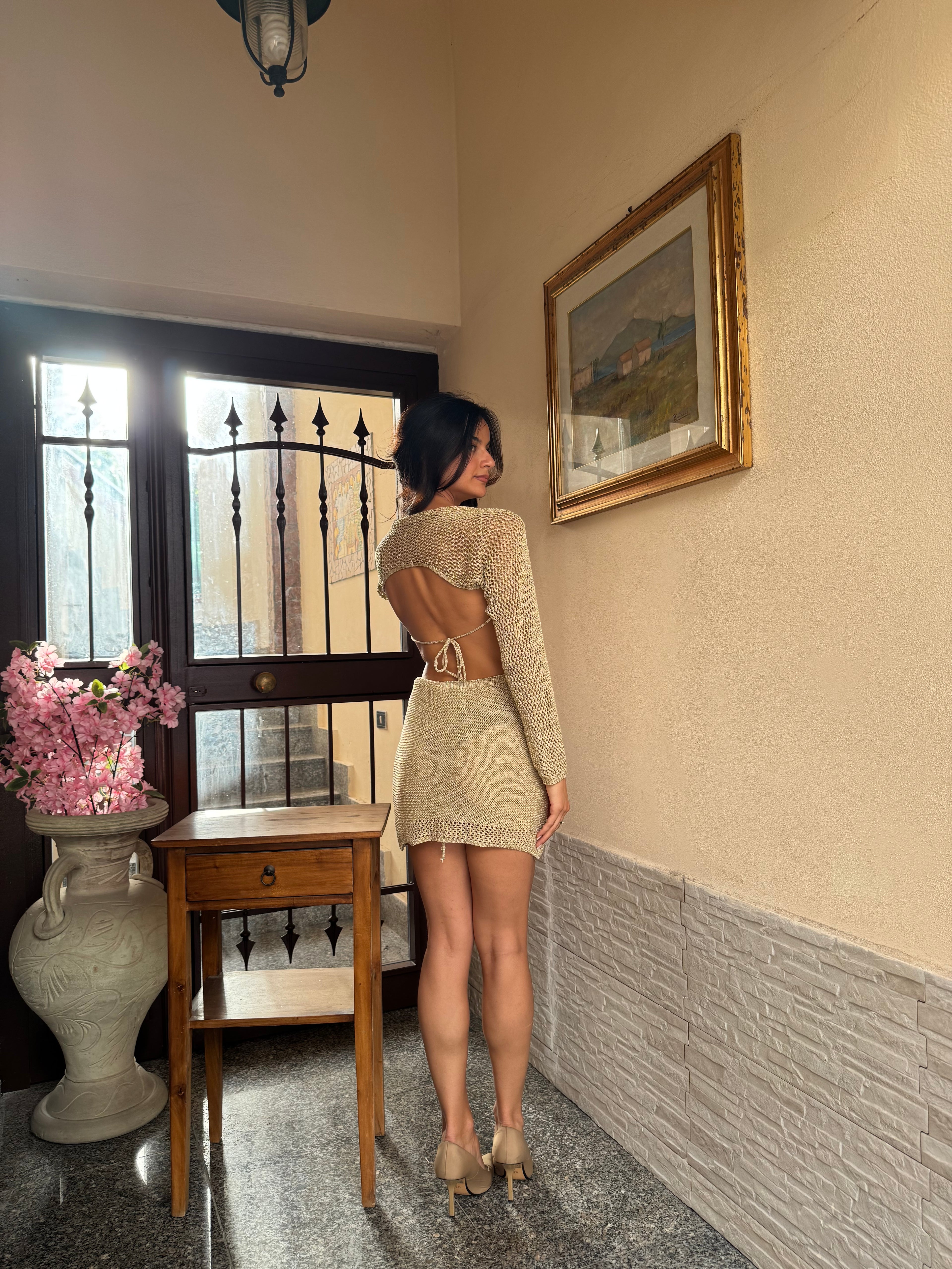 Coordinato lurex oro