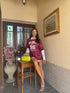 T-shirt camicia lace bordeaux - Wonderstyle