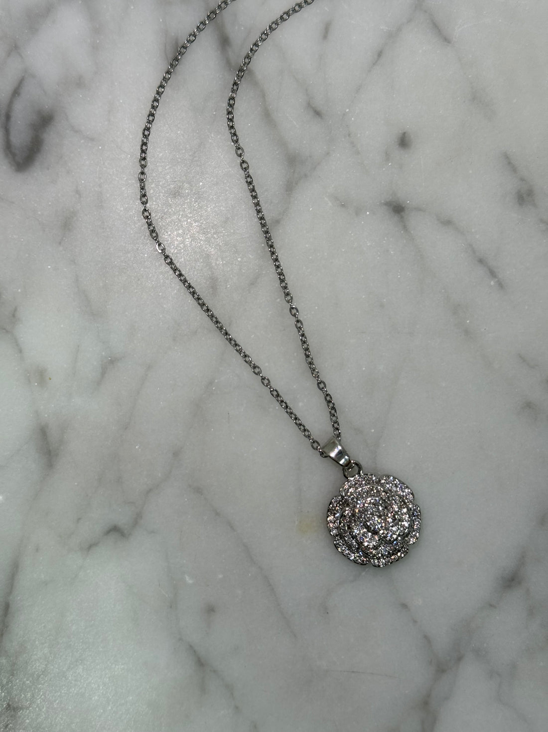 Collana rosa argento - Wonderstyle