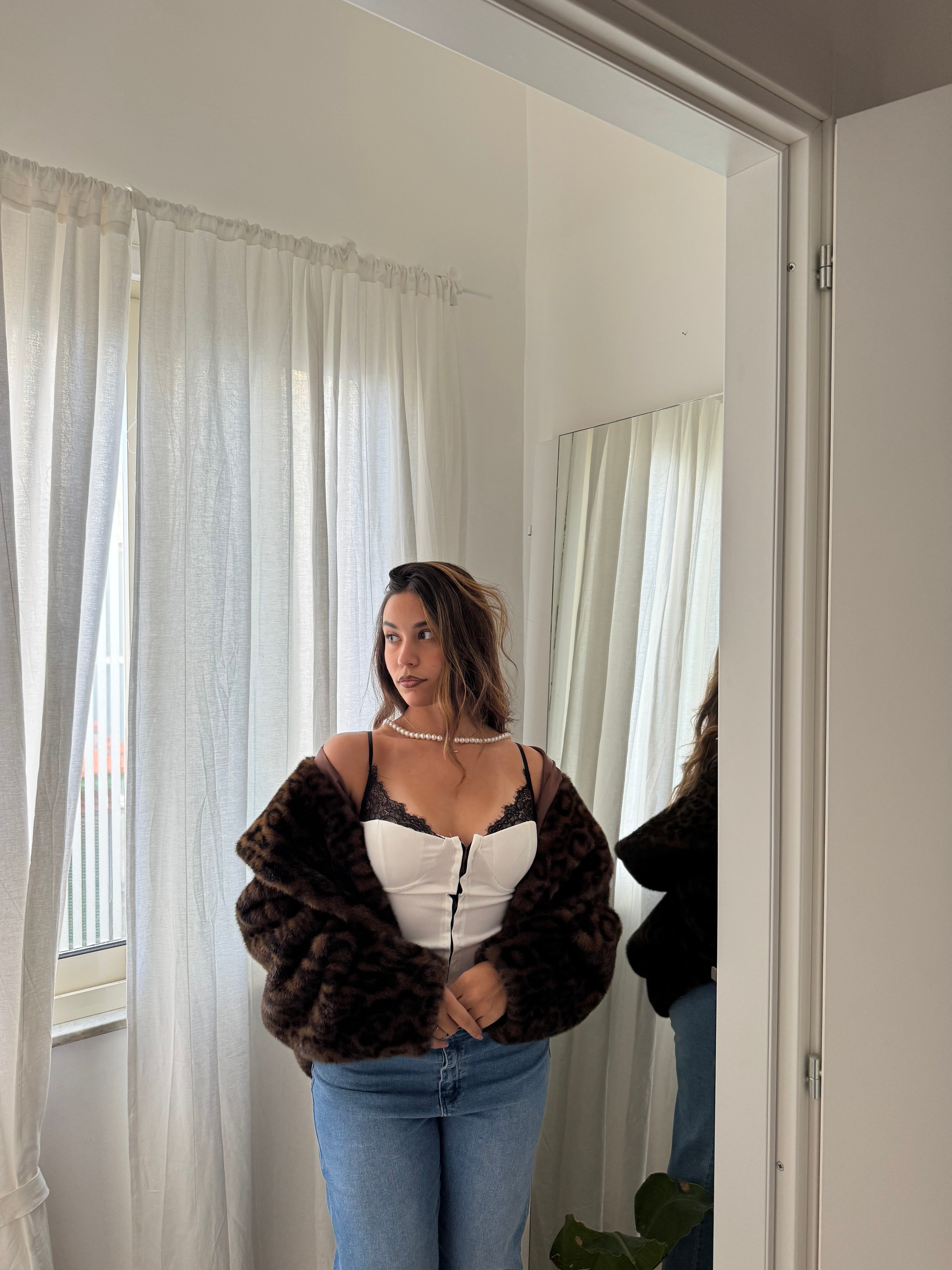 Pelliccia leopardata crop - Wonderstyle
