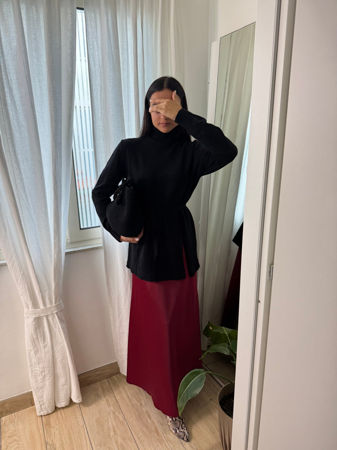 Maglione Flake nero - Wonderstyle