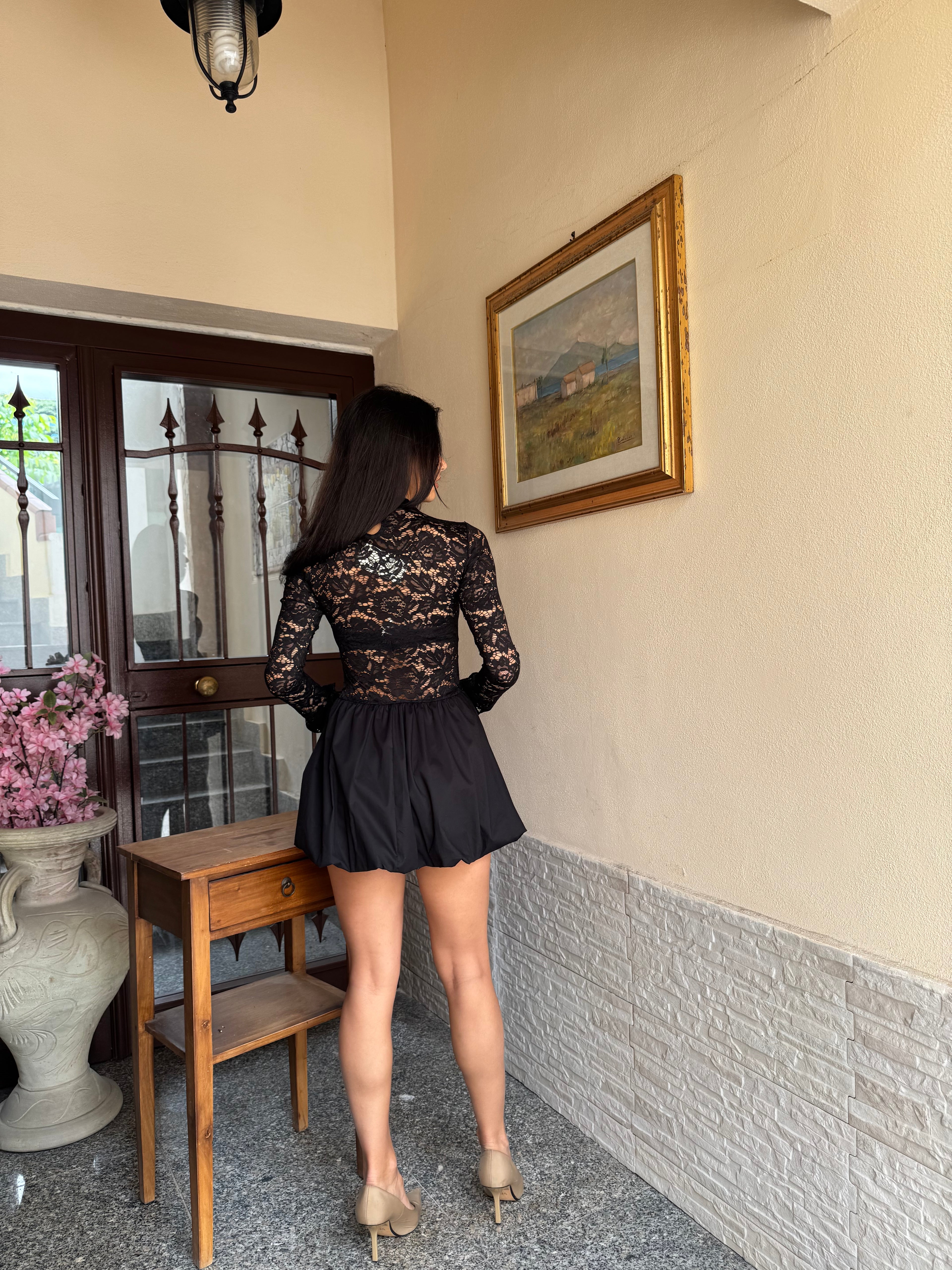 Vestito lace nero