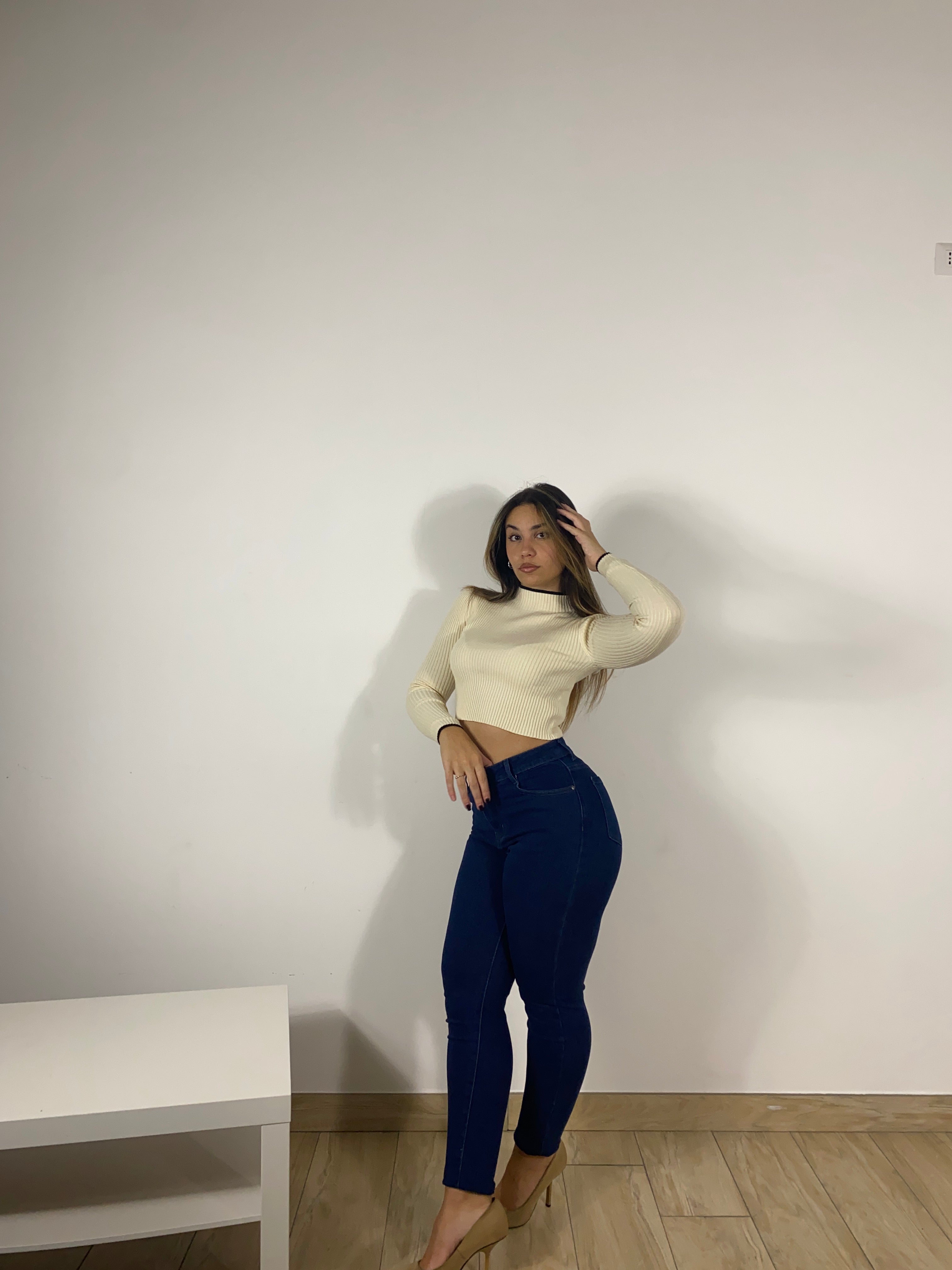 Maglioncino crop Emy panna