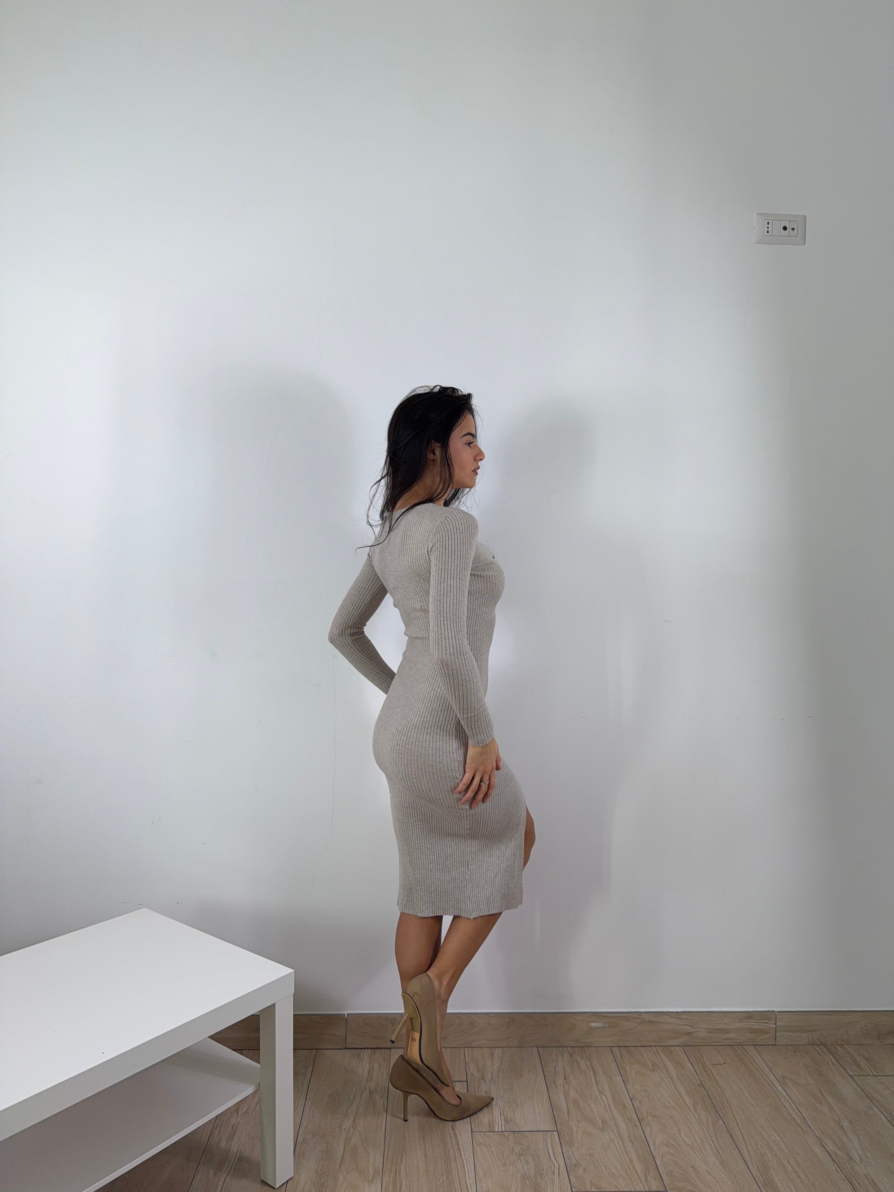 Cardigan vestito Marta Beige