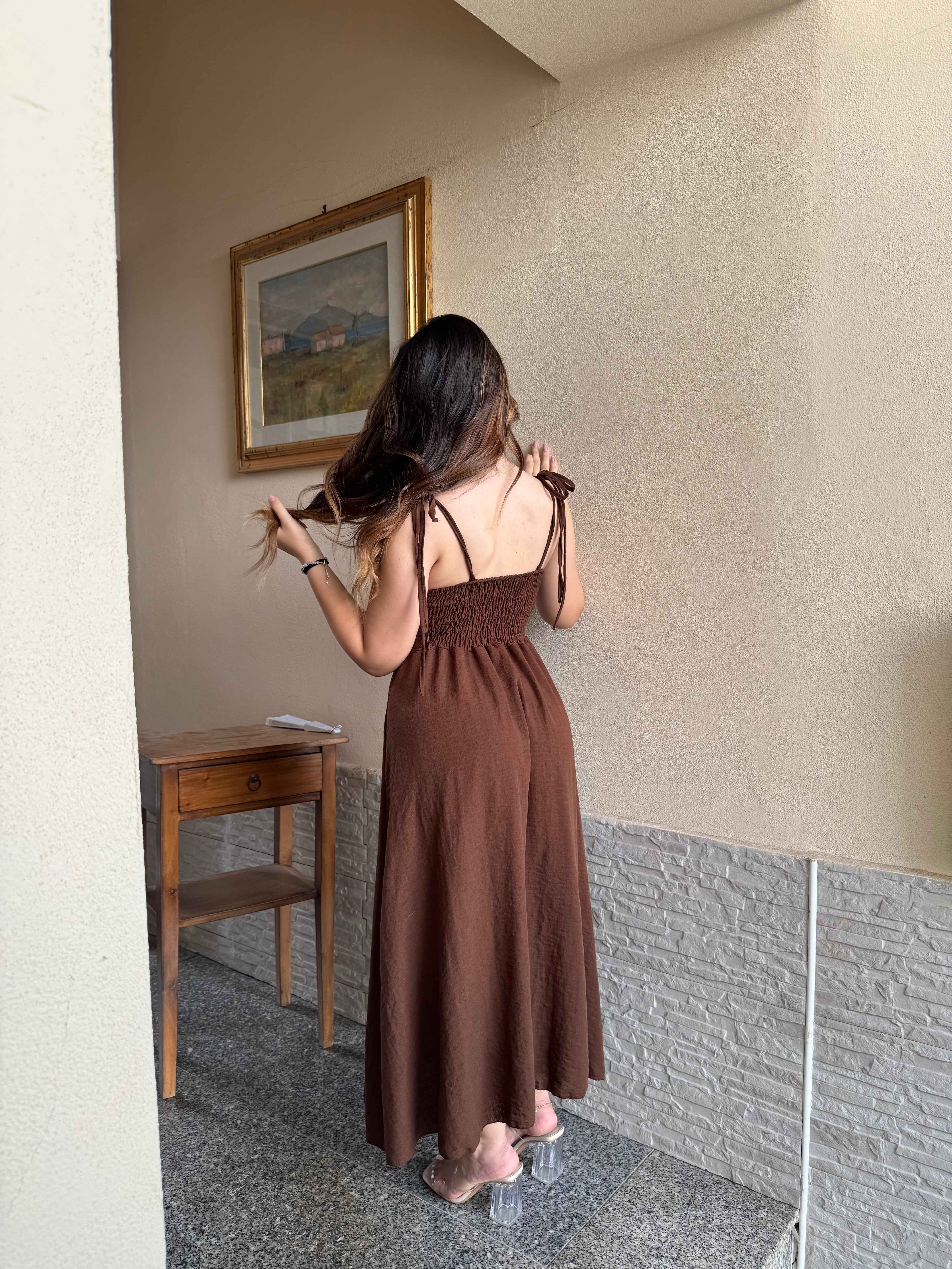Vestito señorita marrone