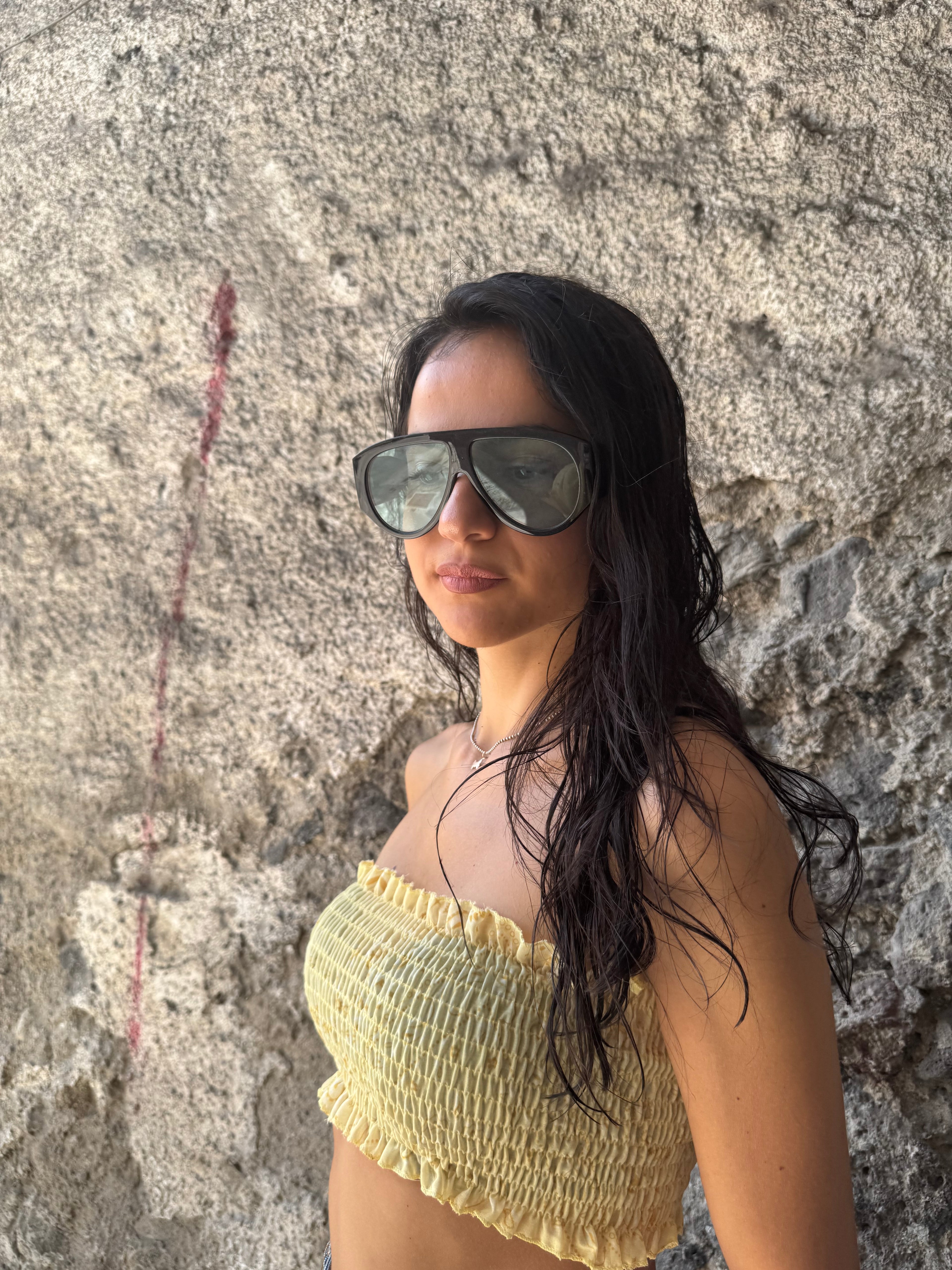 Camicia top giallo