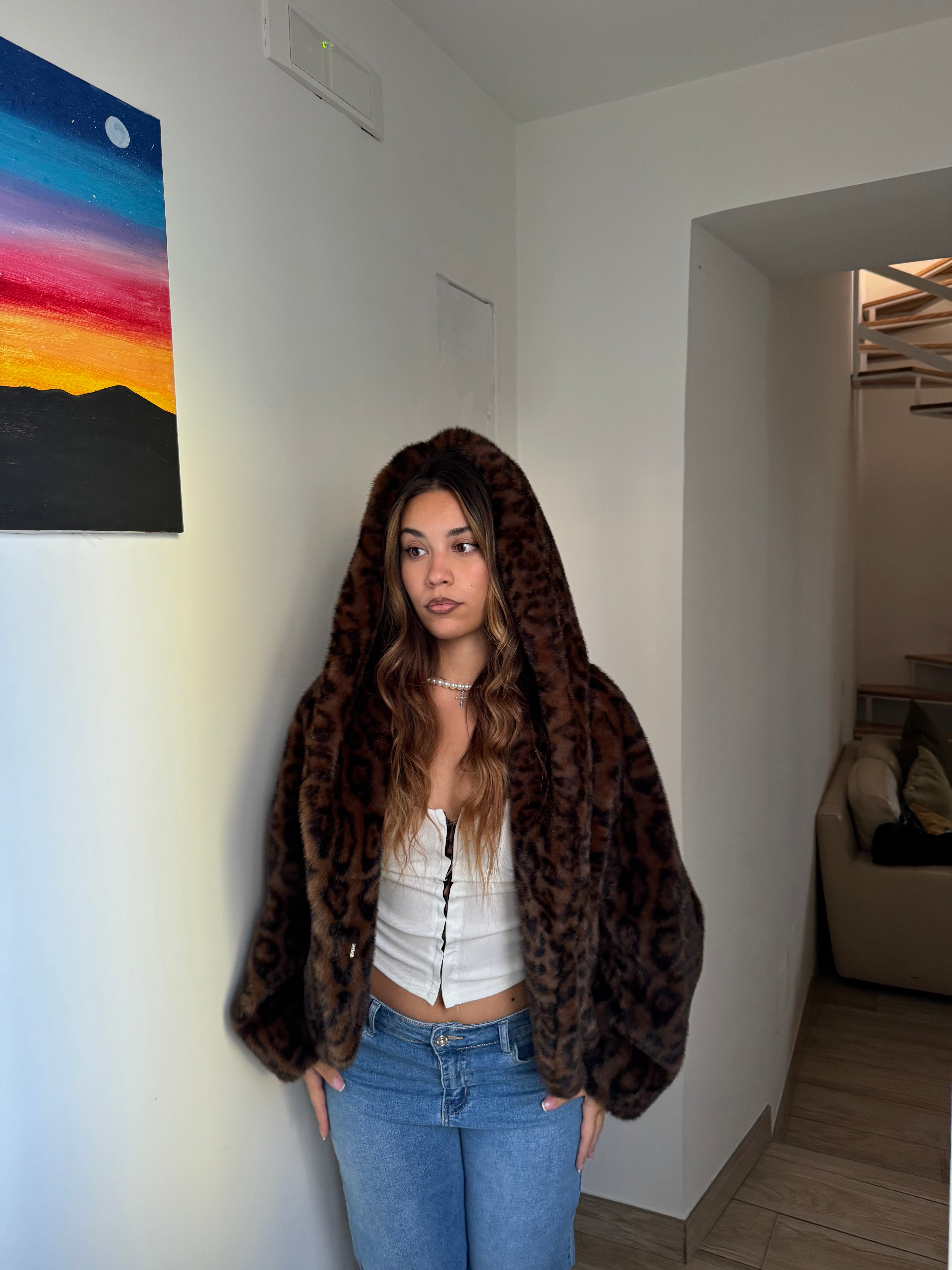 Pelliccia leopardata crop - Wonderstyle