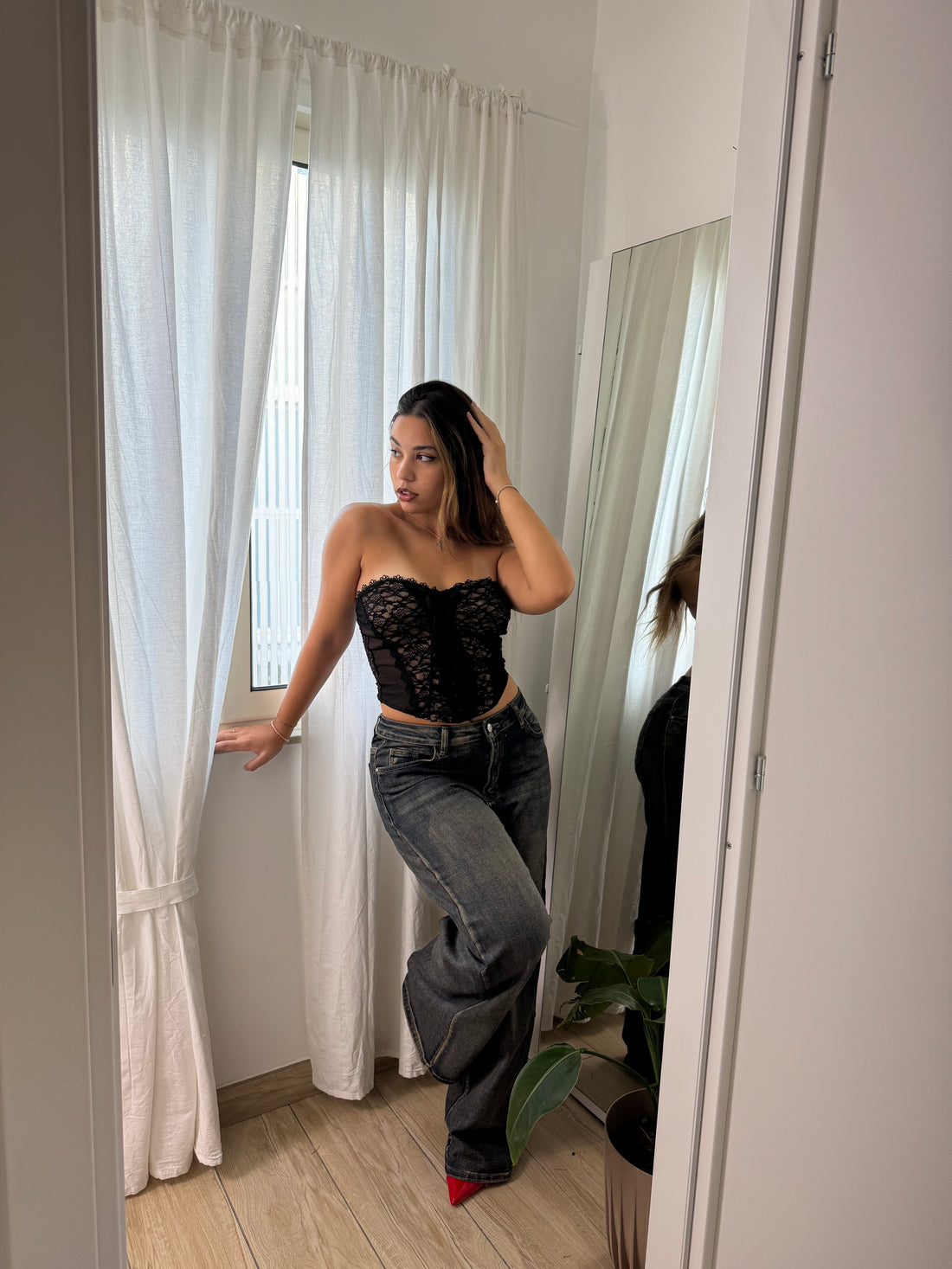 Corsetto pizzo nero - Wonderstyle