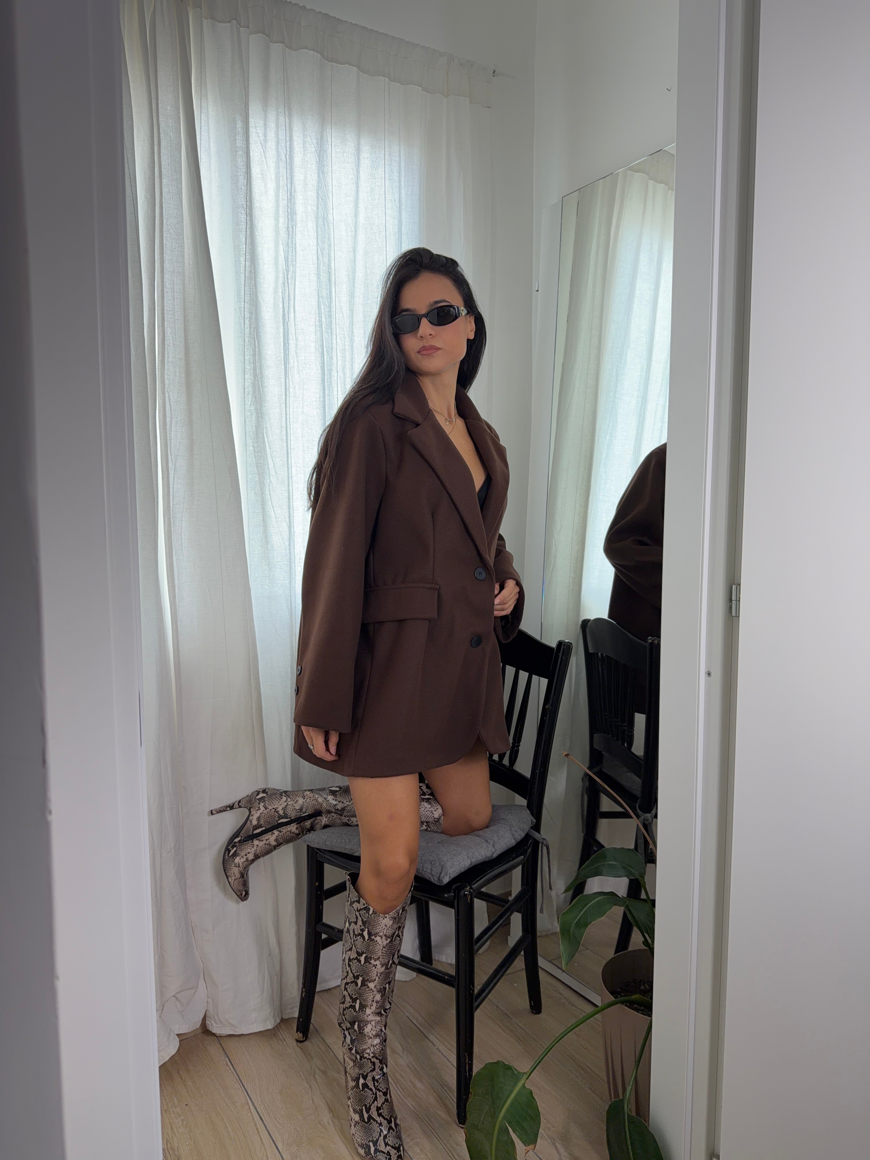 Giacca Cappotto Marrone