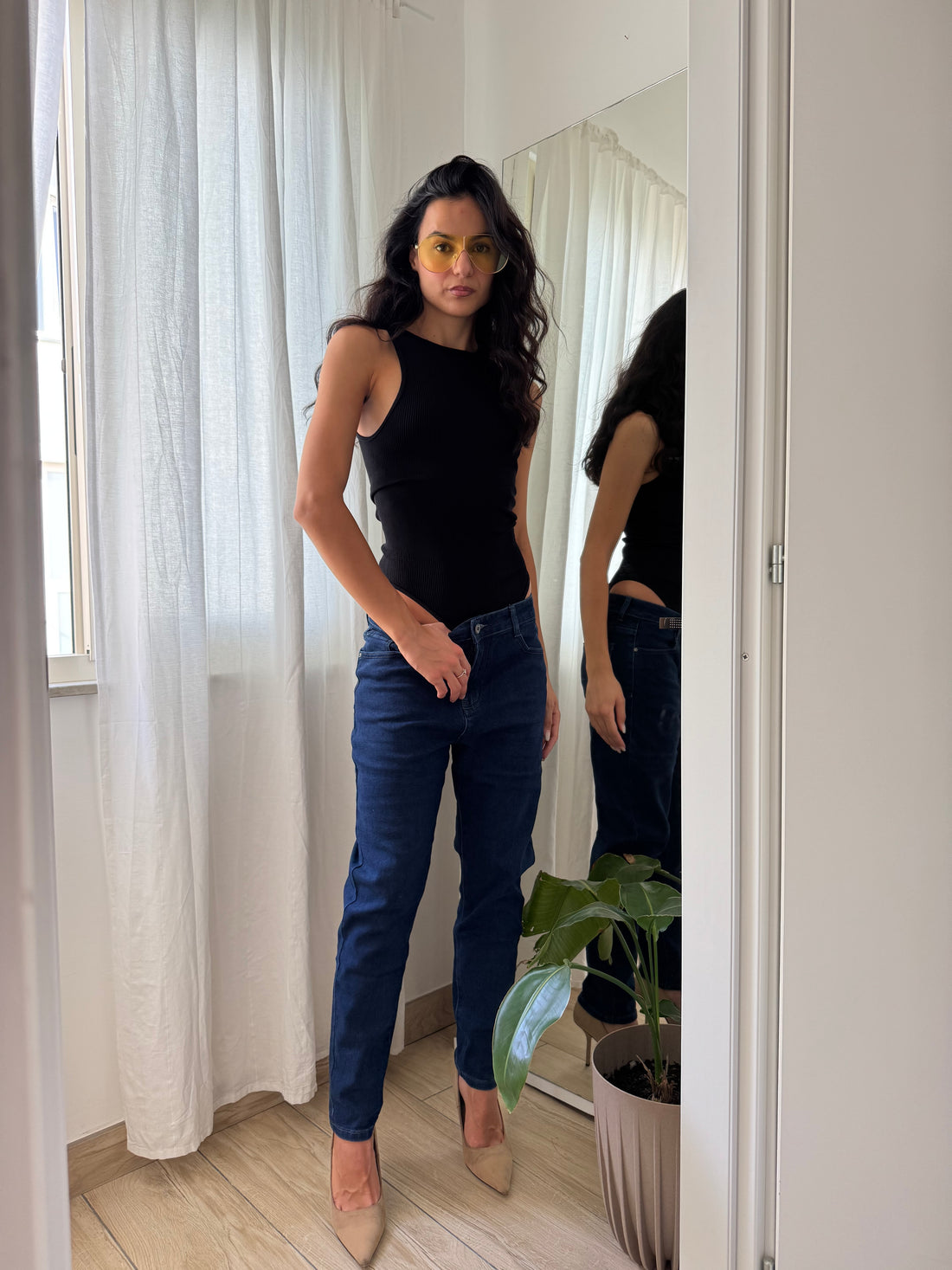 Body costine nero - Wonderstyle