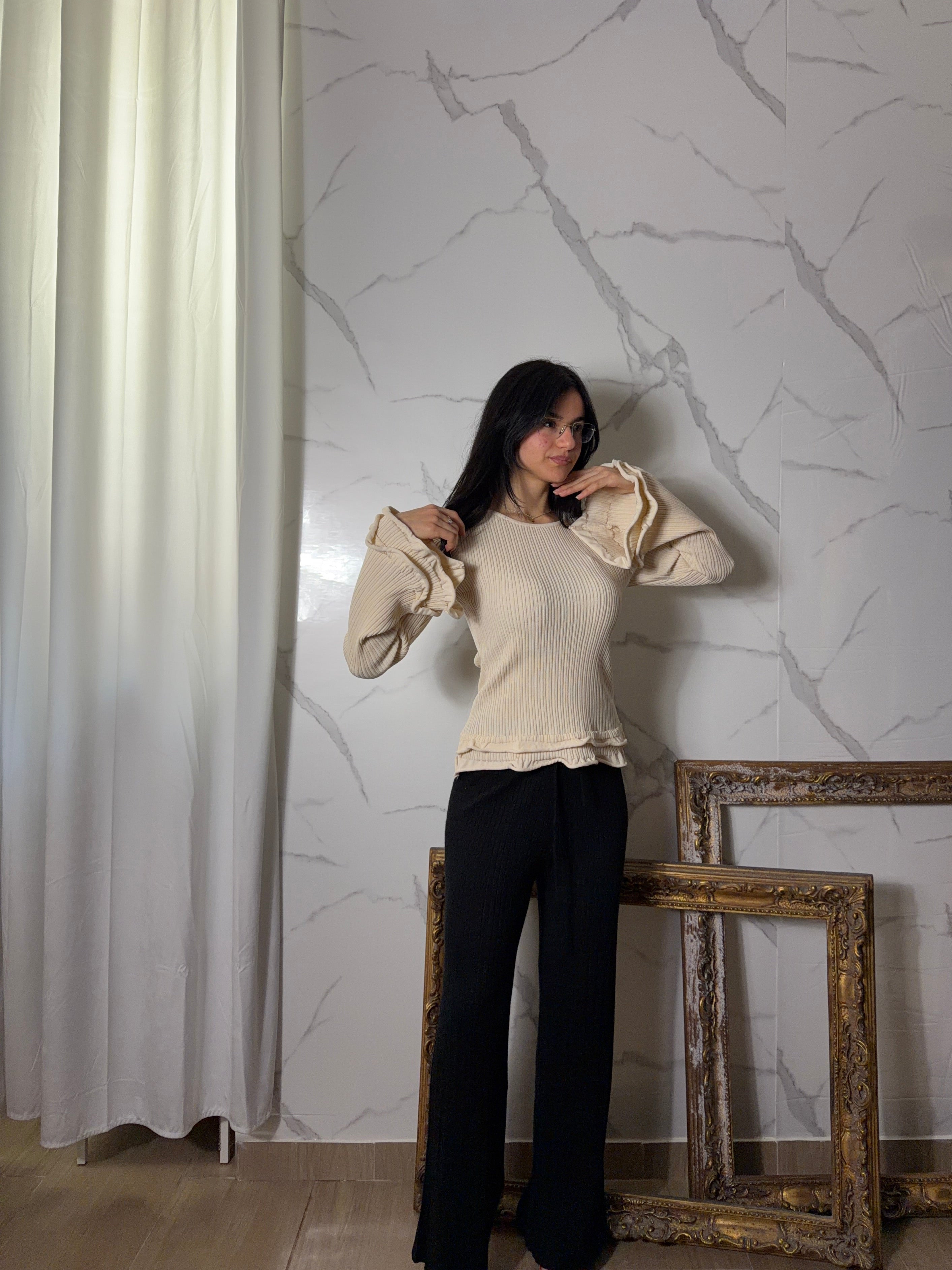 Pantalone lanetta Neri