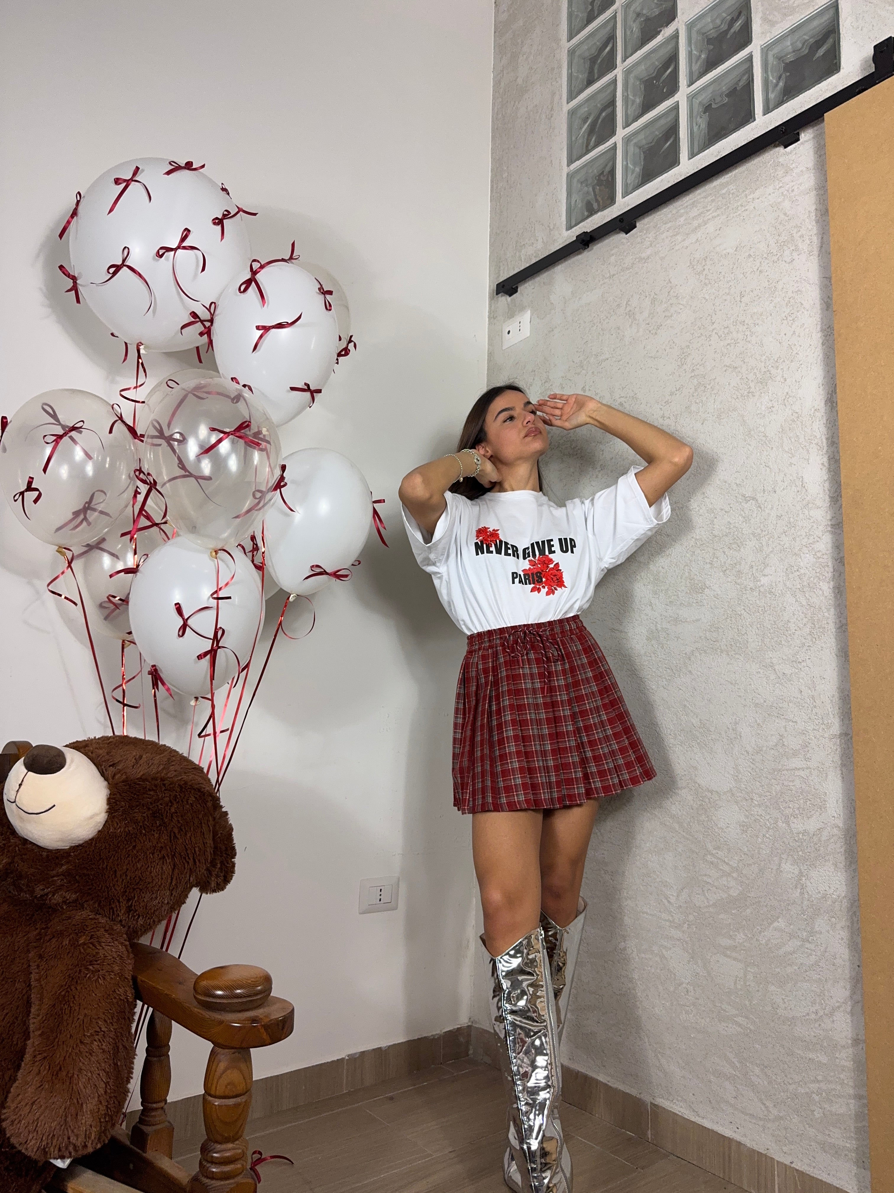 T-shirt oversize rose - Wonderstyle