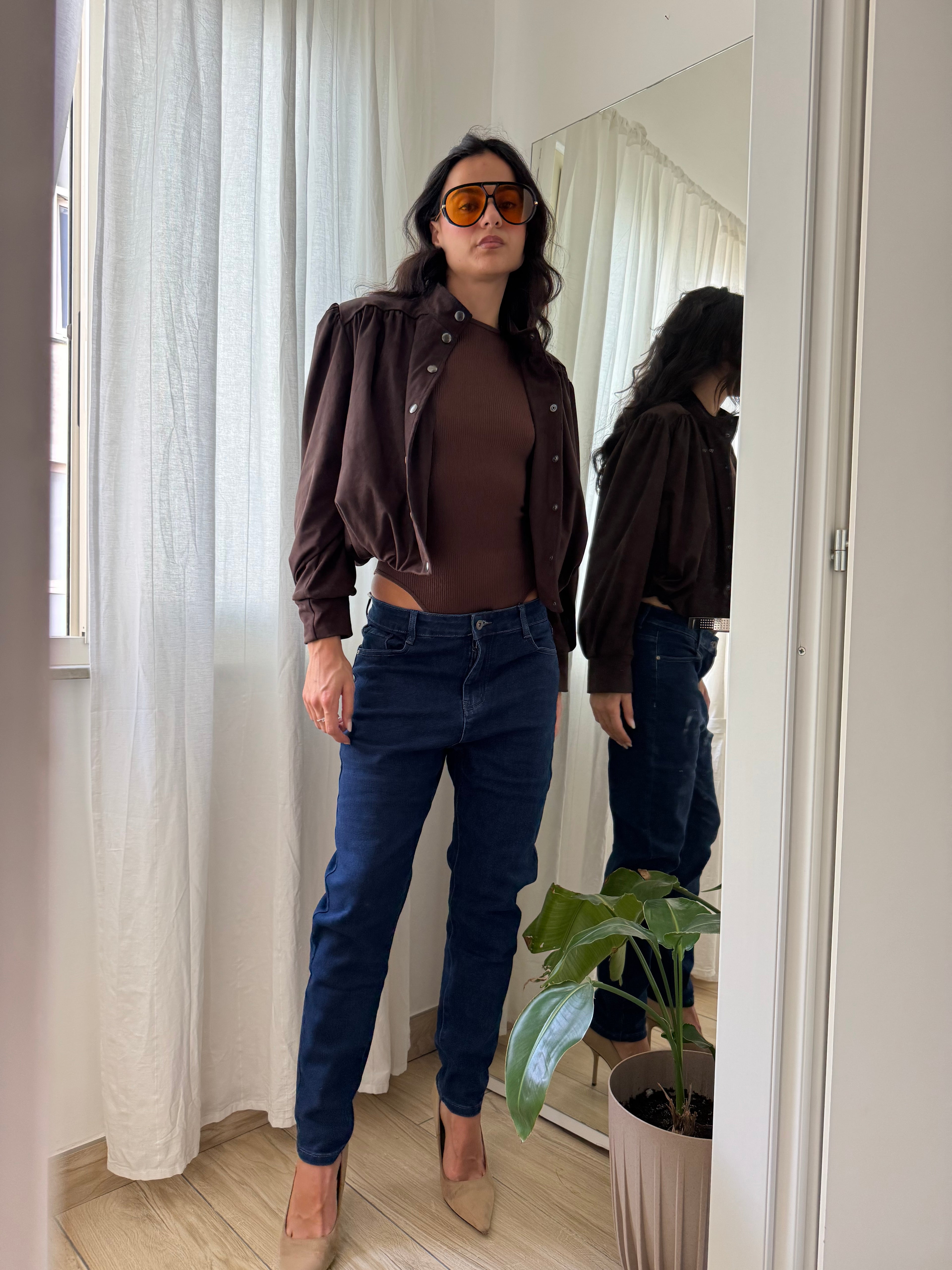 Giacca bohémienne marrone