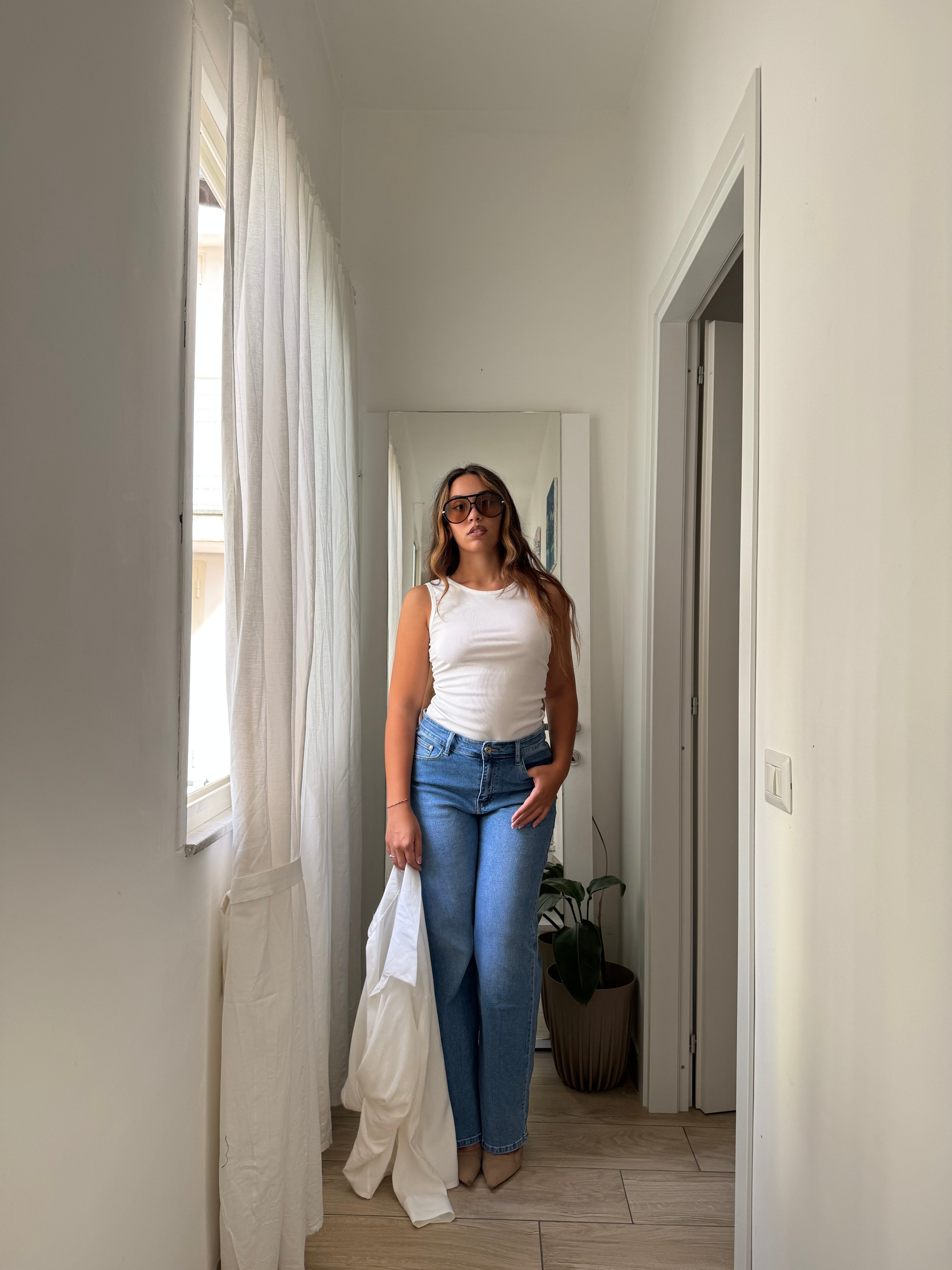 Set Canotta e camicia bianca