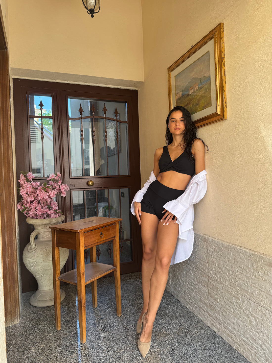 Coordinato gym nero