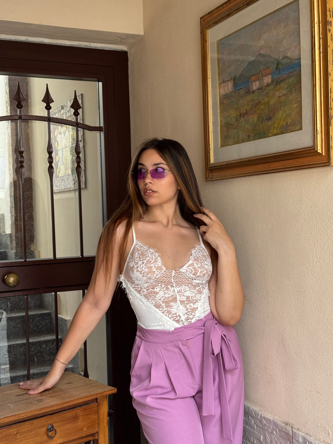 Body pizzo bianco