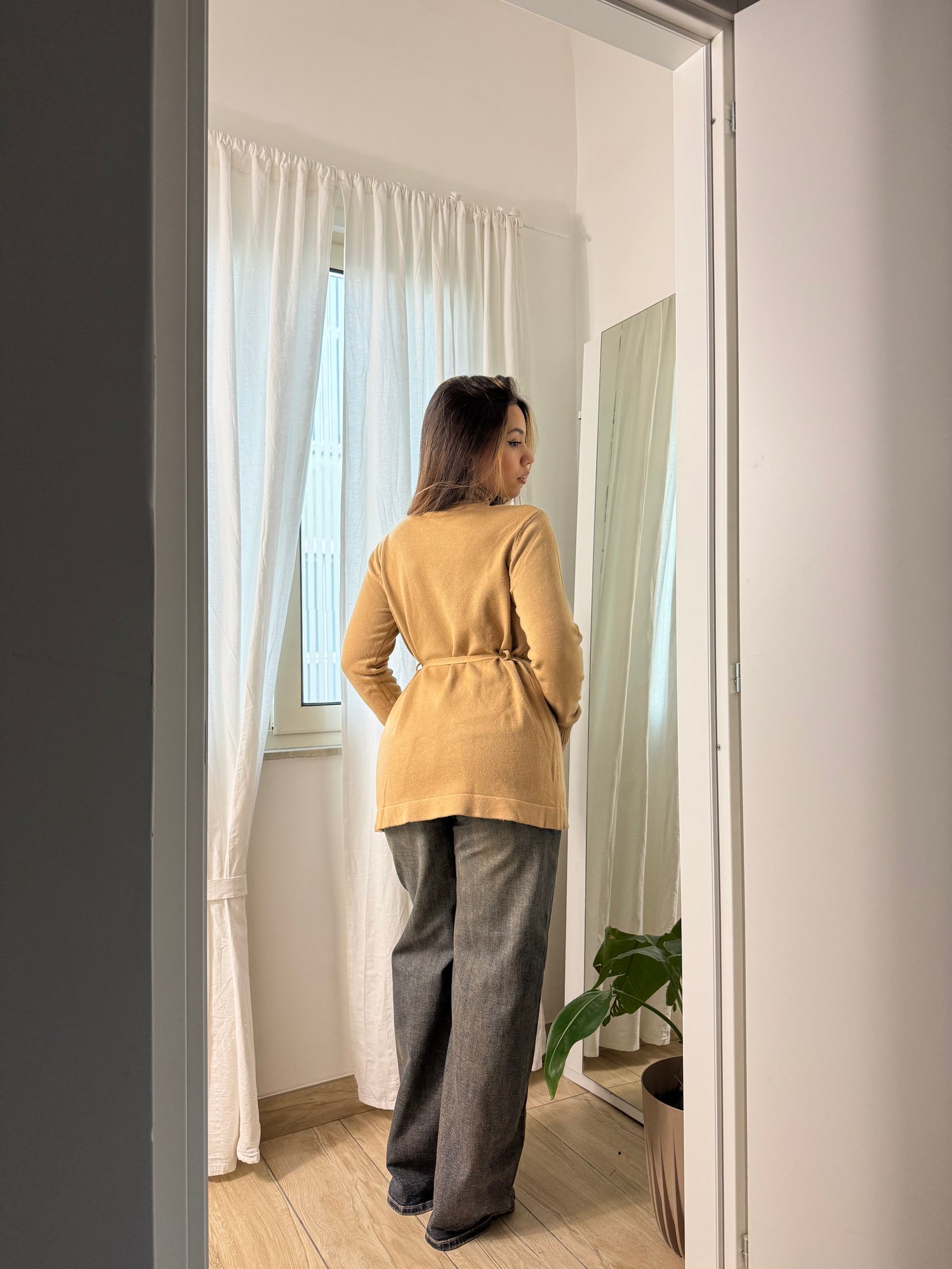 Maglione Flake cammello - Wonderstyle