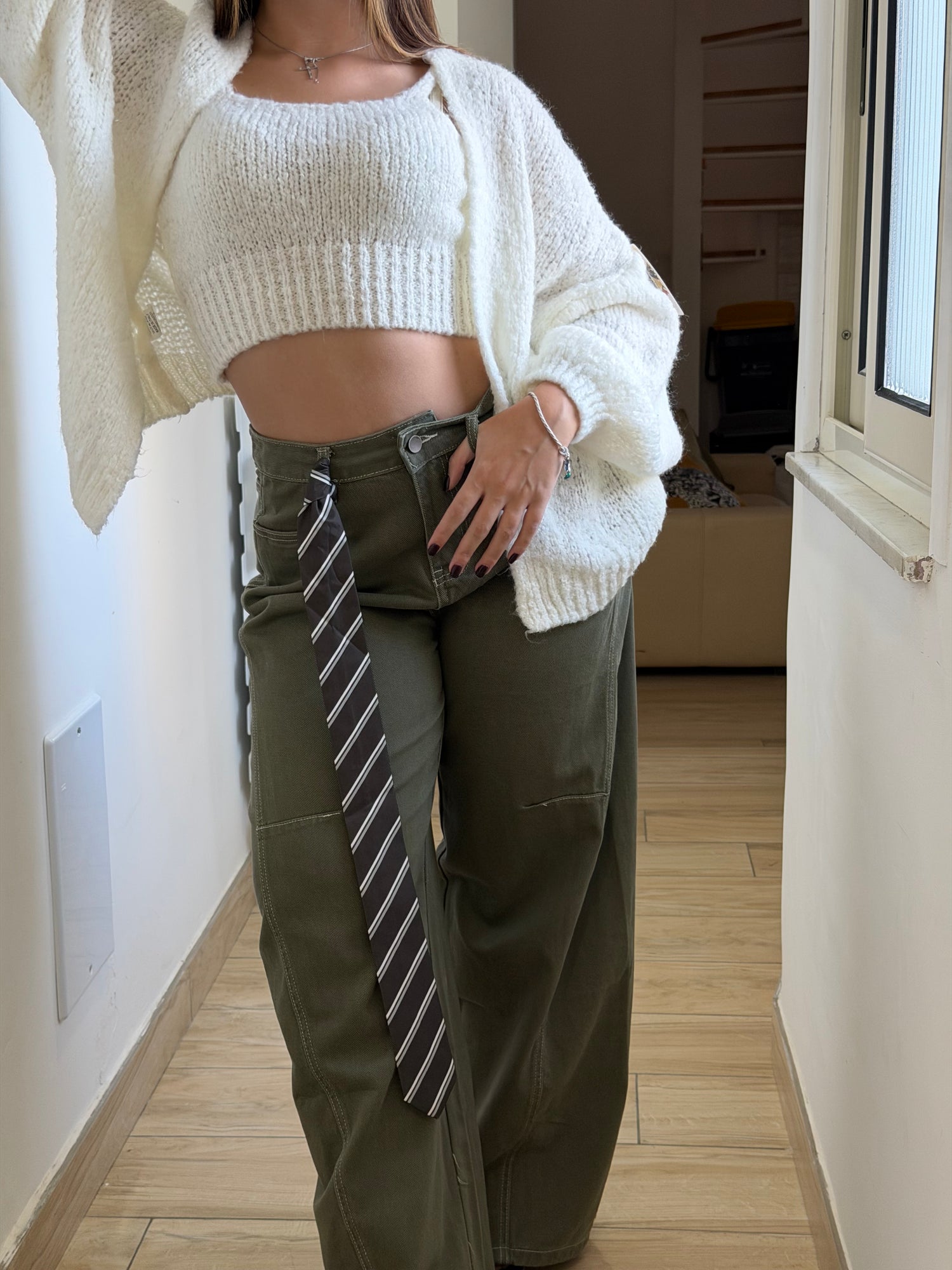 Pantalone cravatta verdeMilitare