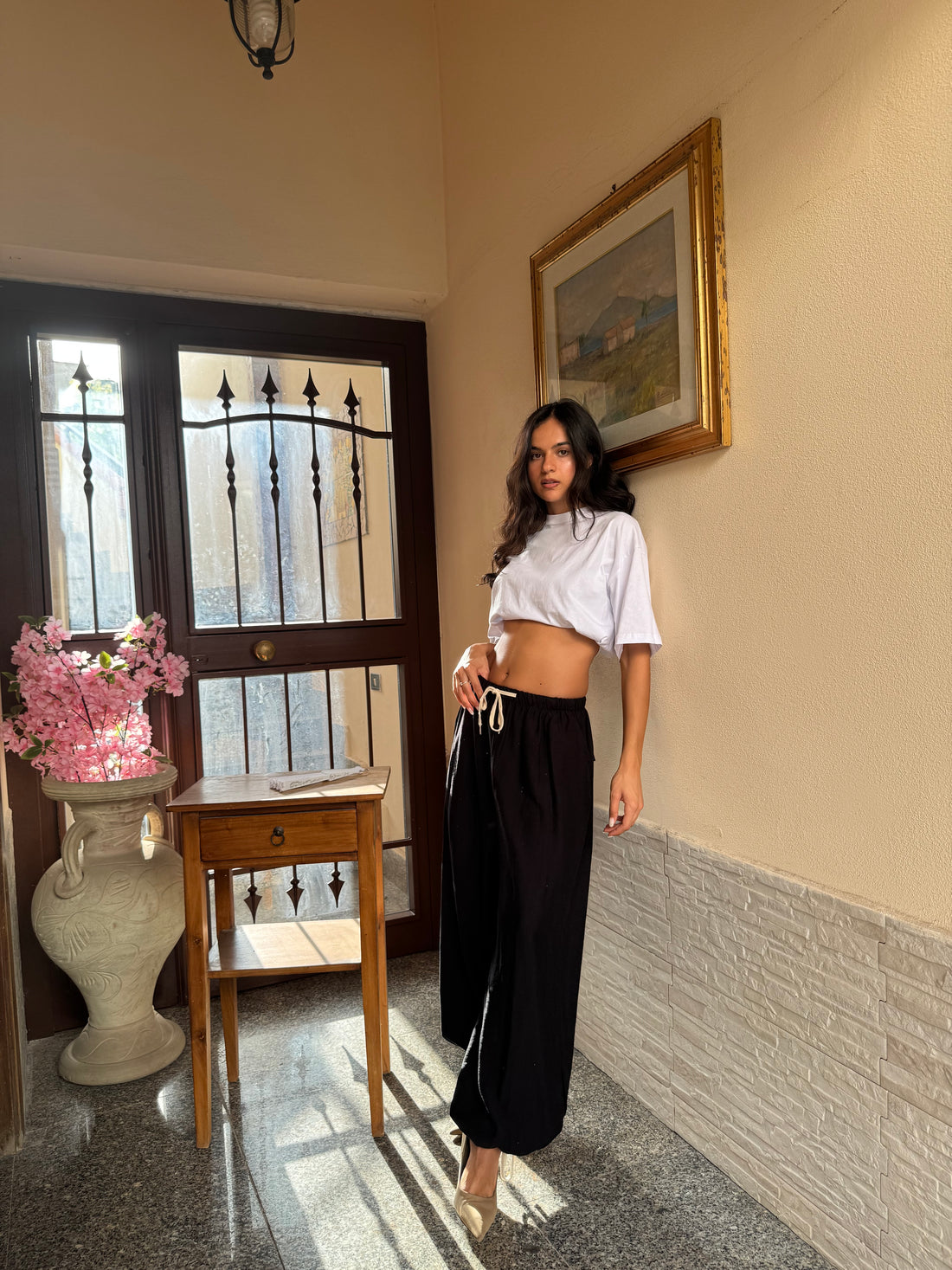 T-shirt crop bianca