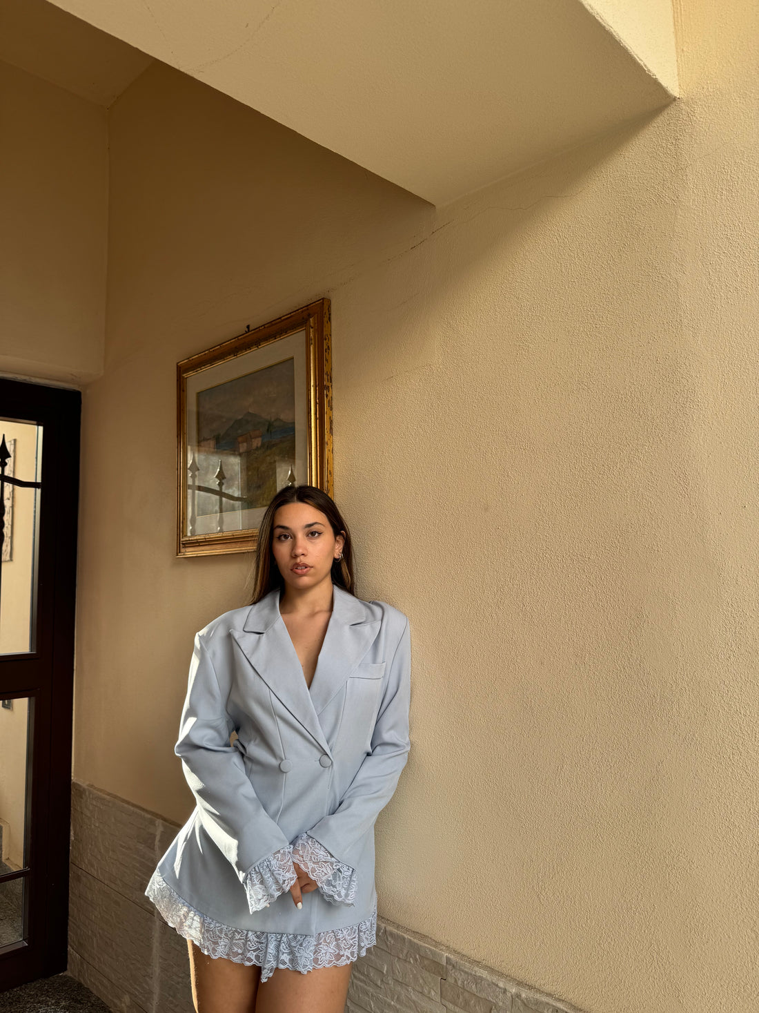 Giacca vestito lace celeste - Wonderstyle