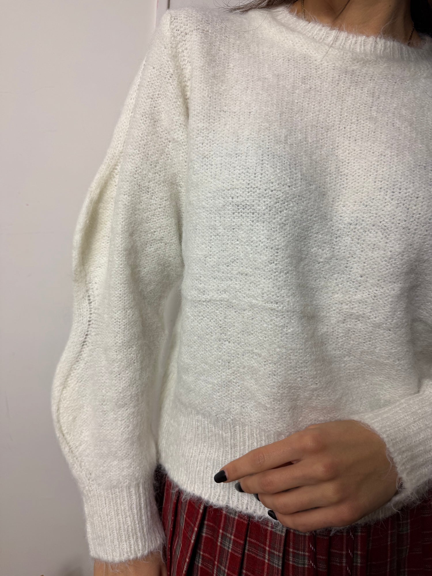 Maglione onda bianco