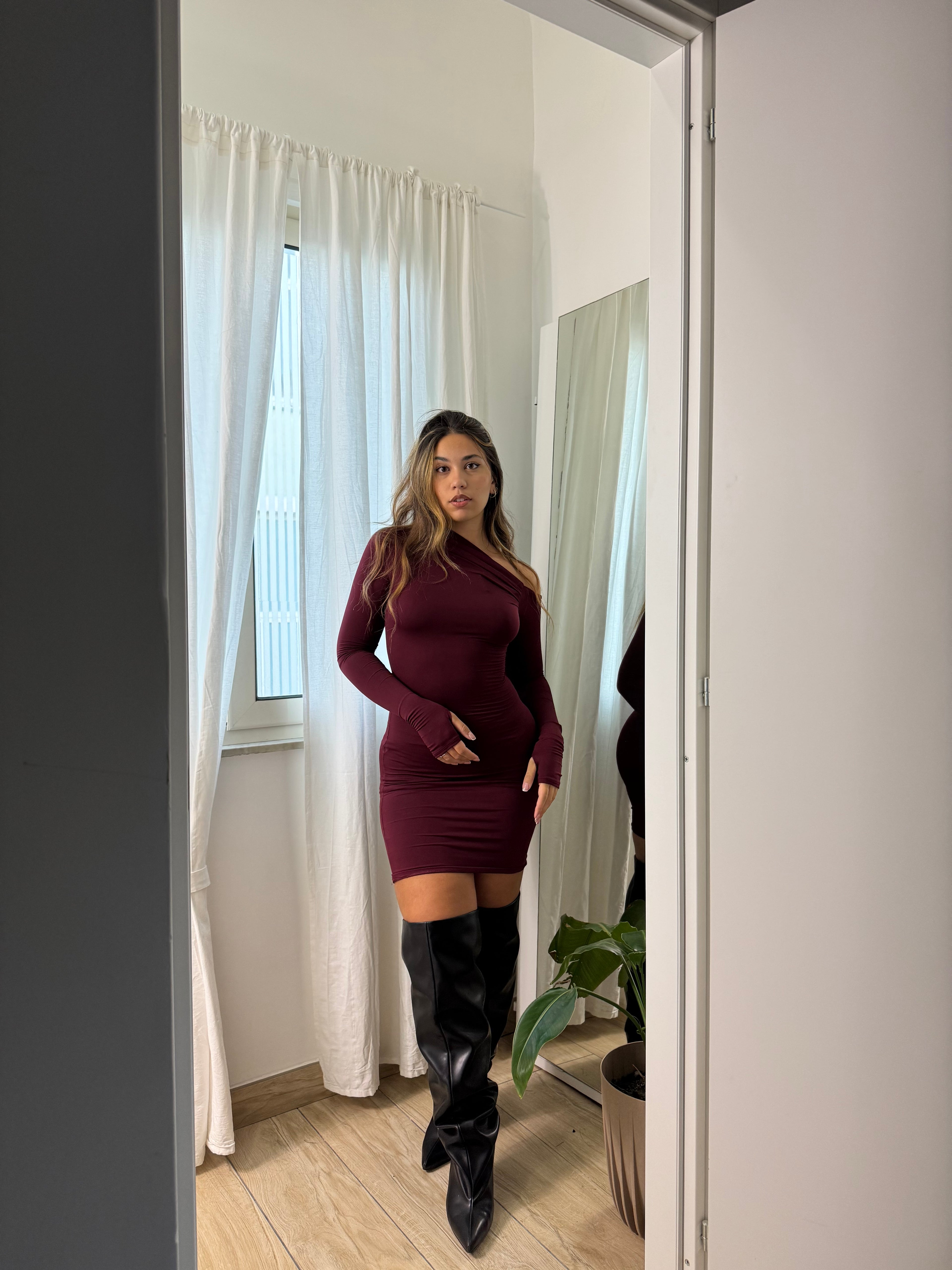 Vestito Kim bordeaux - Wonderstyle