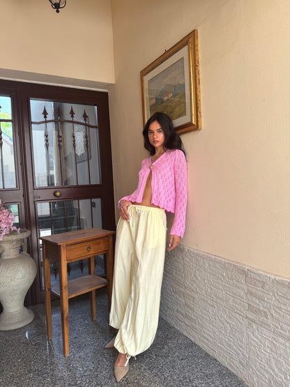 Maglia filo rosa
