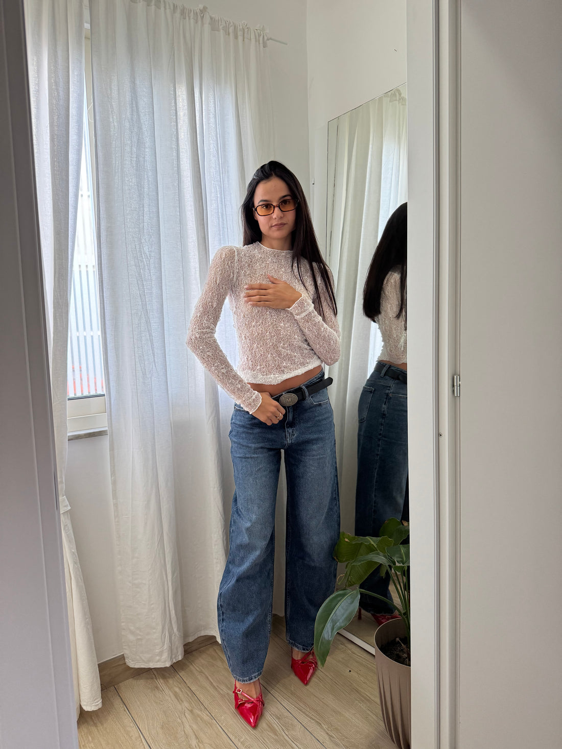 Maglia traforata bianca - Wonderstyle