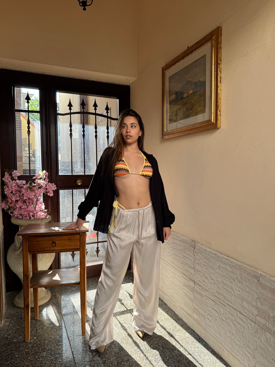 Camicia cotone nera