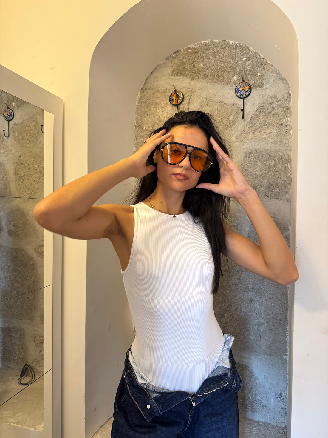 Body costine bianco