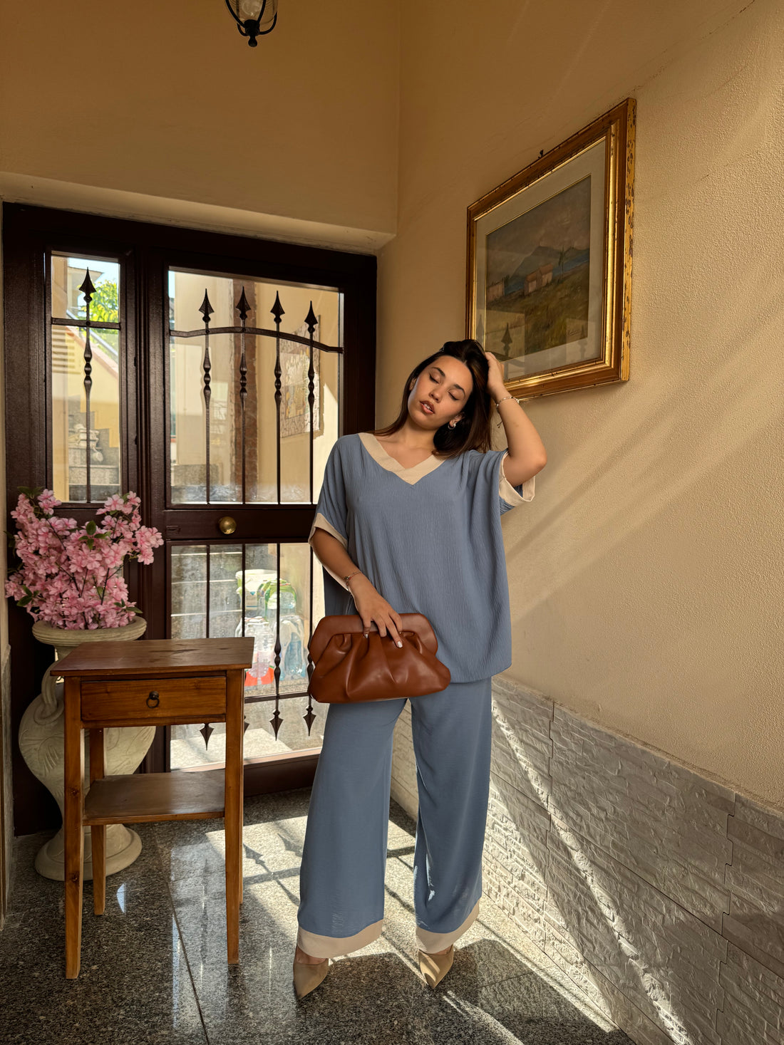 Coordinato comfy blu