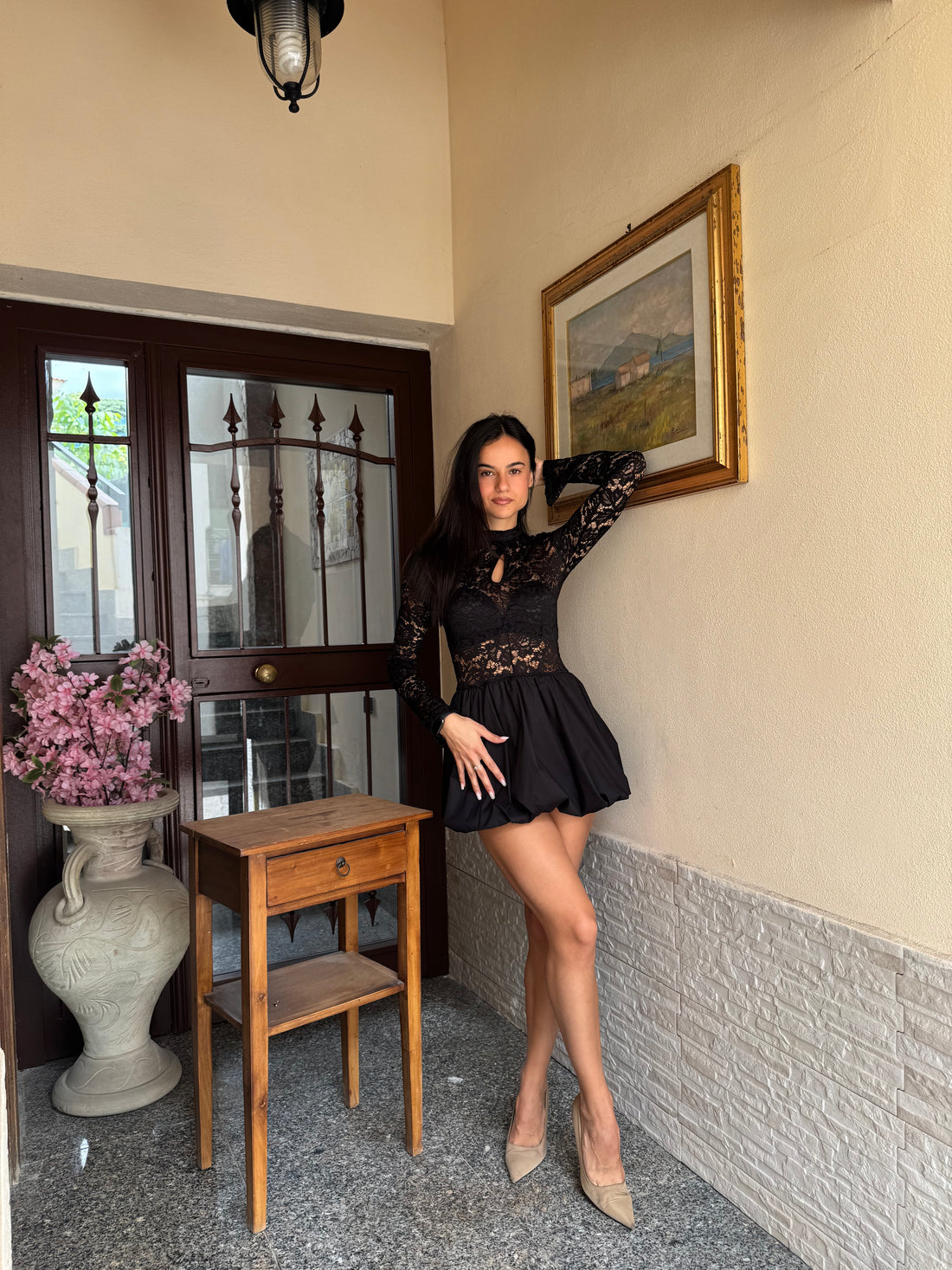 Vestito lace nero