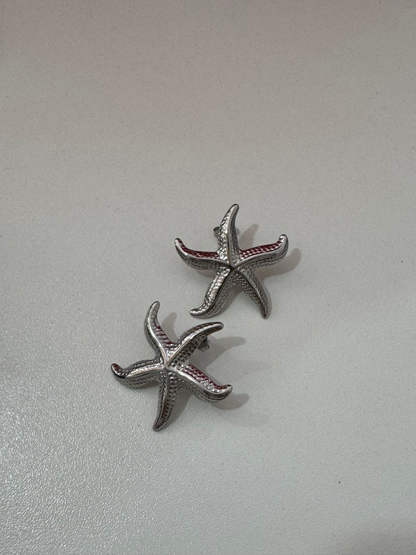 Orecchini stella marina argento - Wonderstyle
