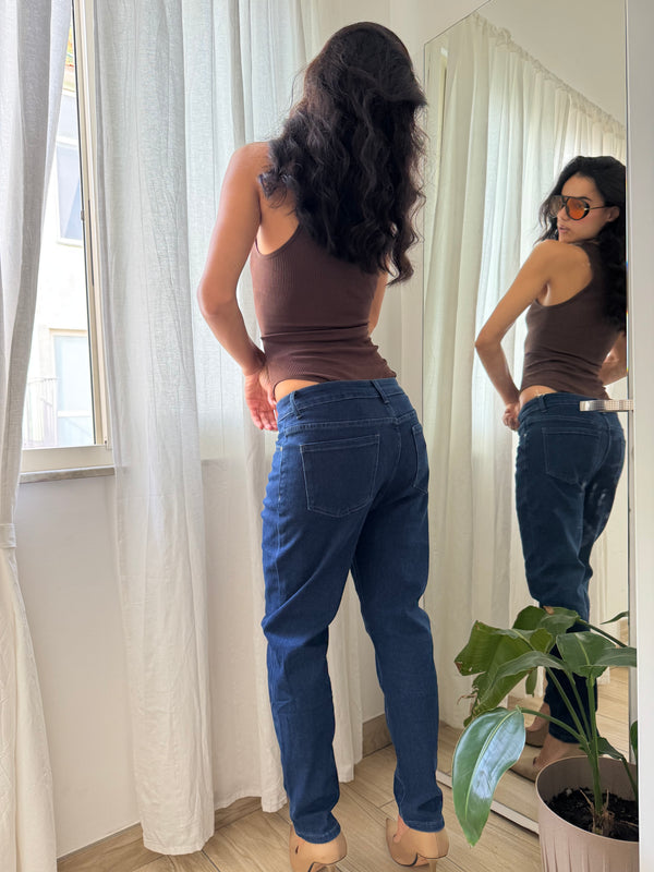 Jeans a sigaretta scuro - Wonderstyle