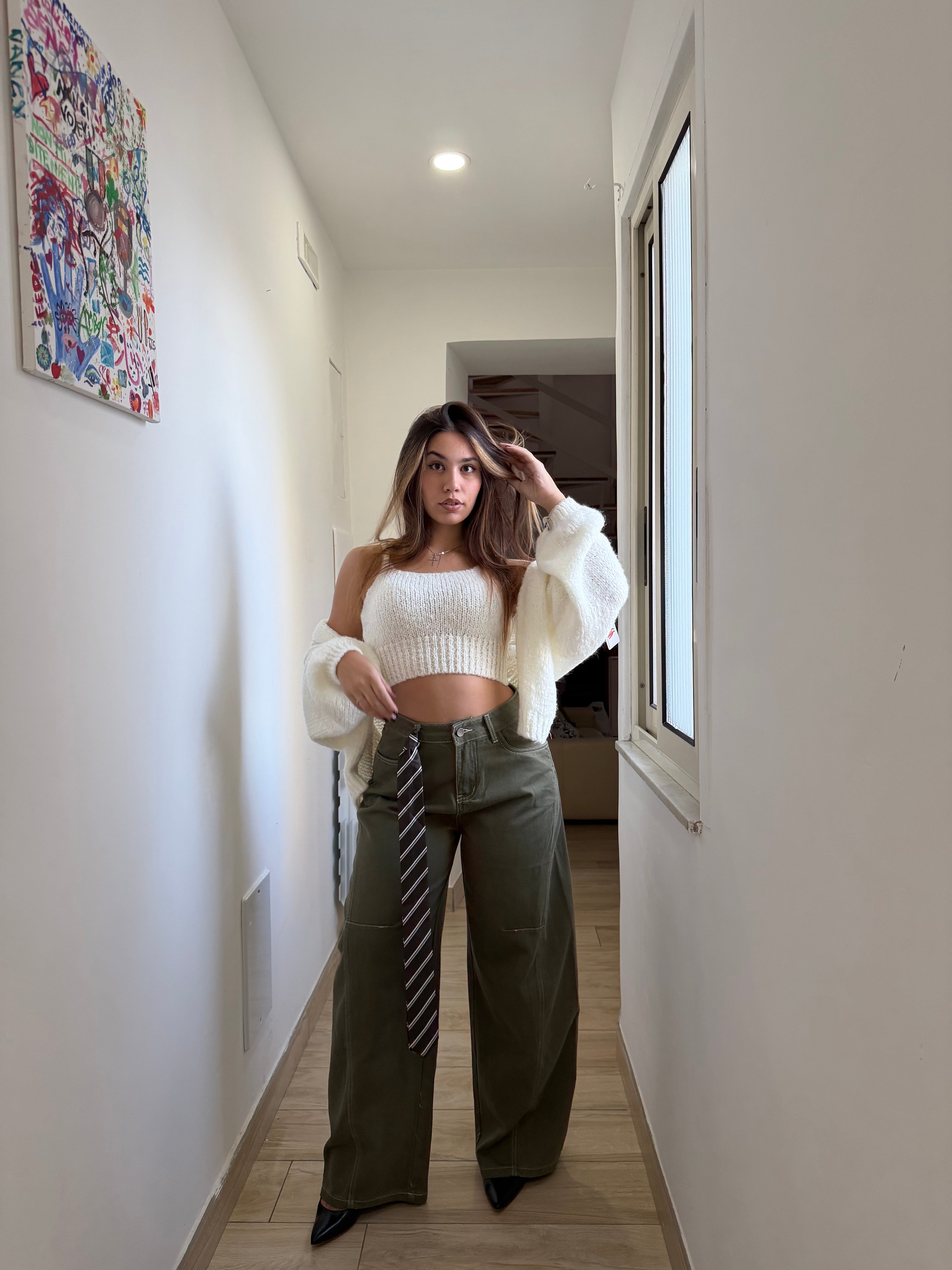 Pantalone cravatta verdeMilitare