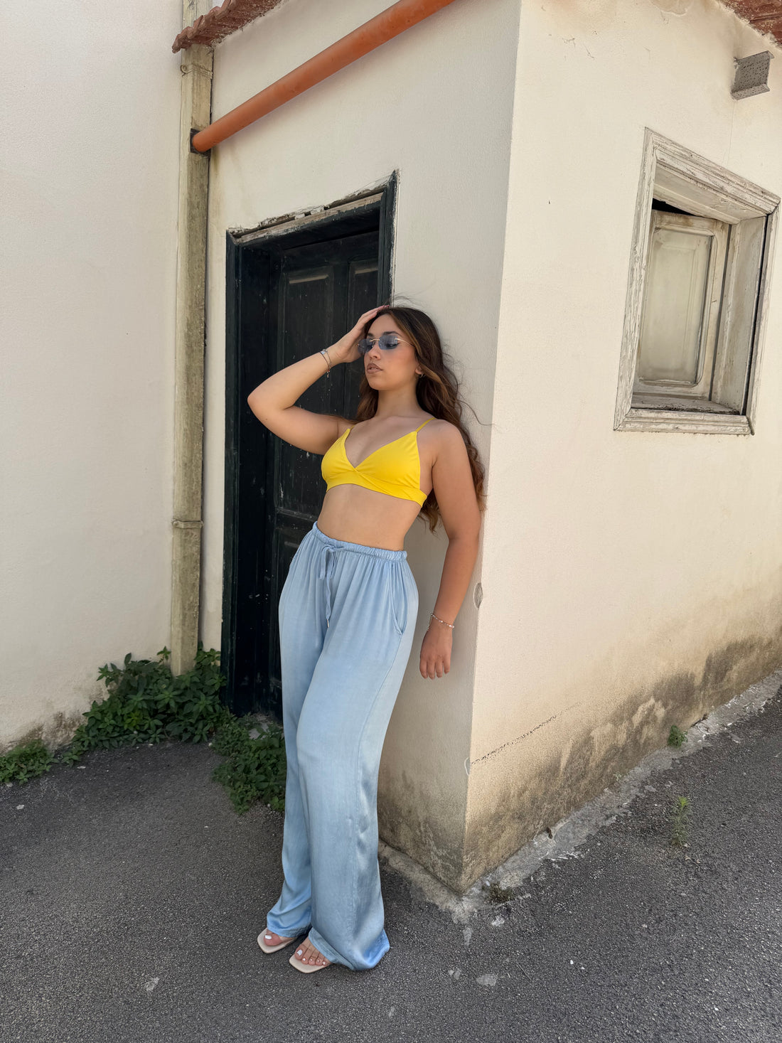 Top bra giallo