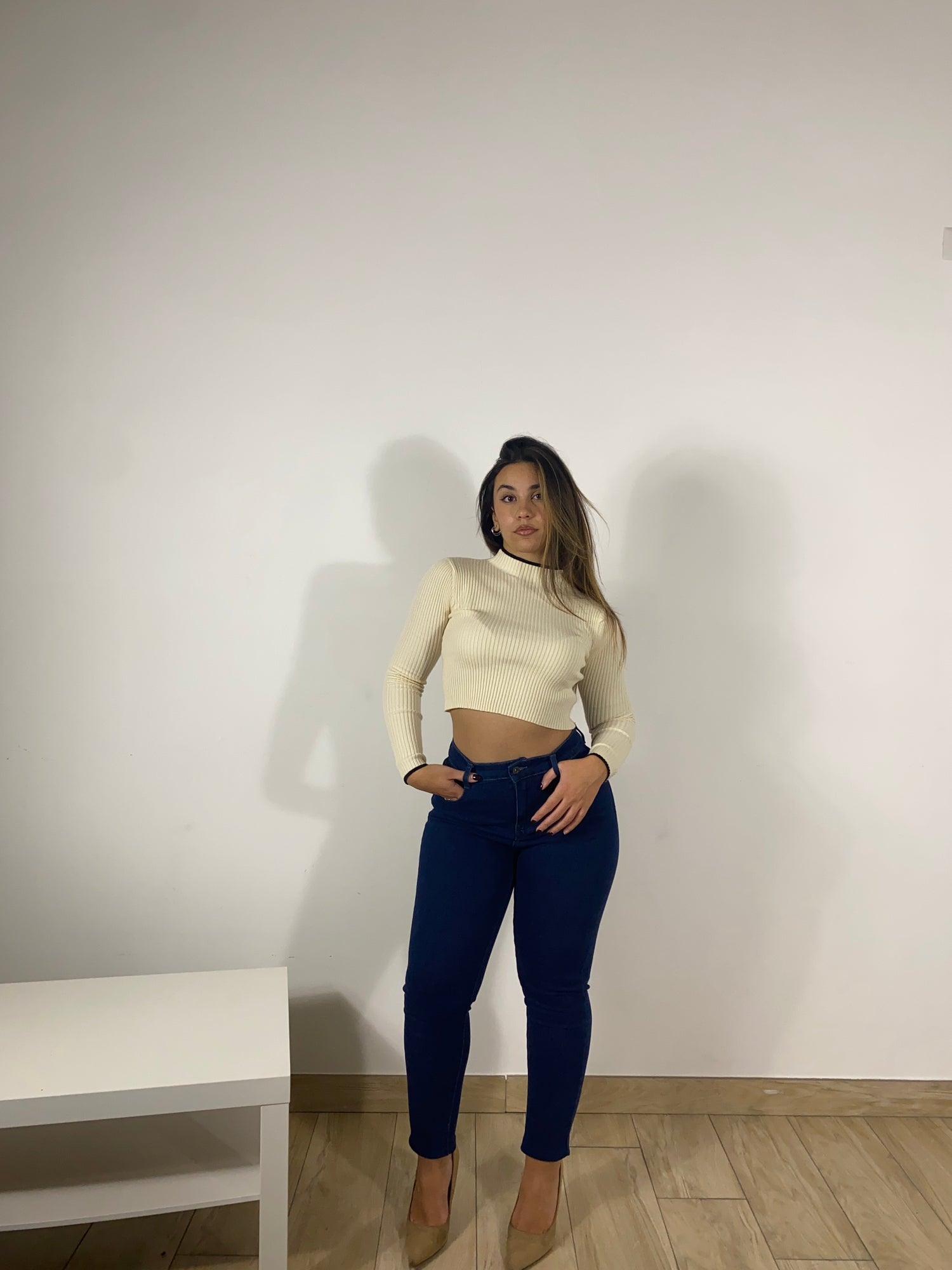 Maglioncino crop Emy panna