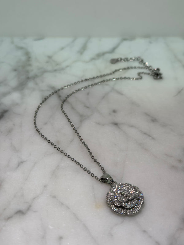 Collana rosa argento - Wonderstyle