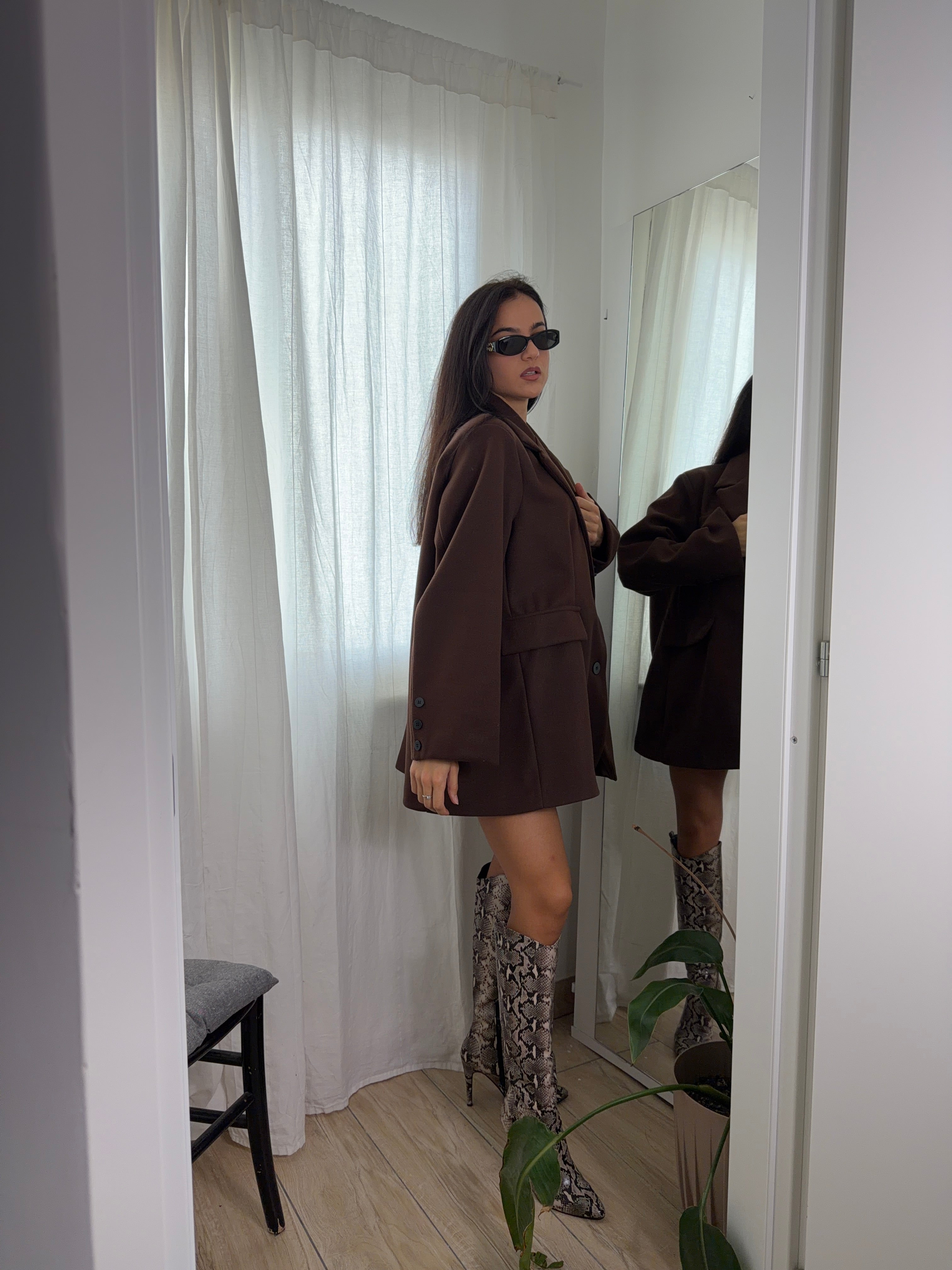 Giacca Cappotto Marrone